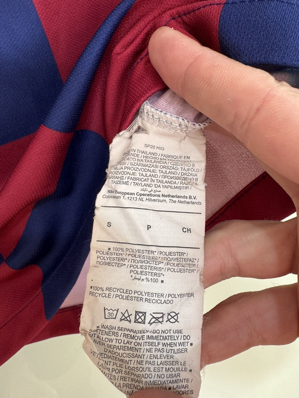 Nike Barcelona 2020-2021 Home Soccer Jersey Football Kit Shirt Size US S / EU 44-46 / 1 - 14 Thumbnail