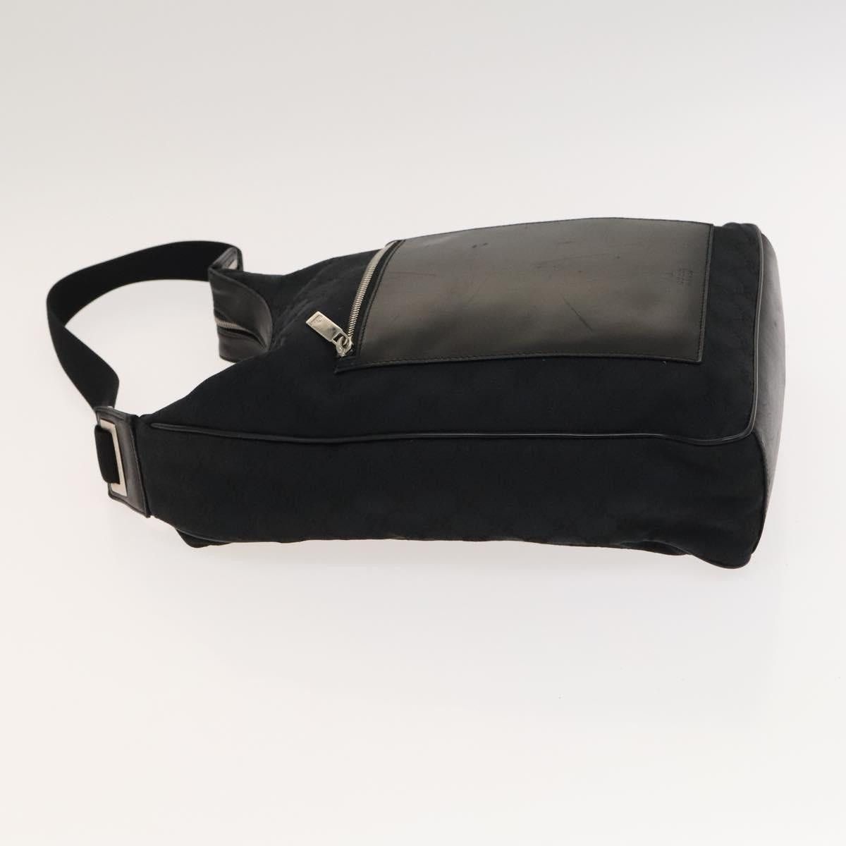 Gucci GUCCI GG Canvas Shoulder Bag Black Silver 019 019 Size ONE SIZE - 4 Thumbnail