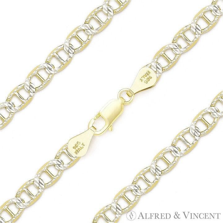 Other 5.3mm Marina / Mariner Link D-Cut Pave Chain Bracelet 8" Size ONE SIZE - 1 Preview