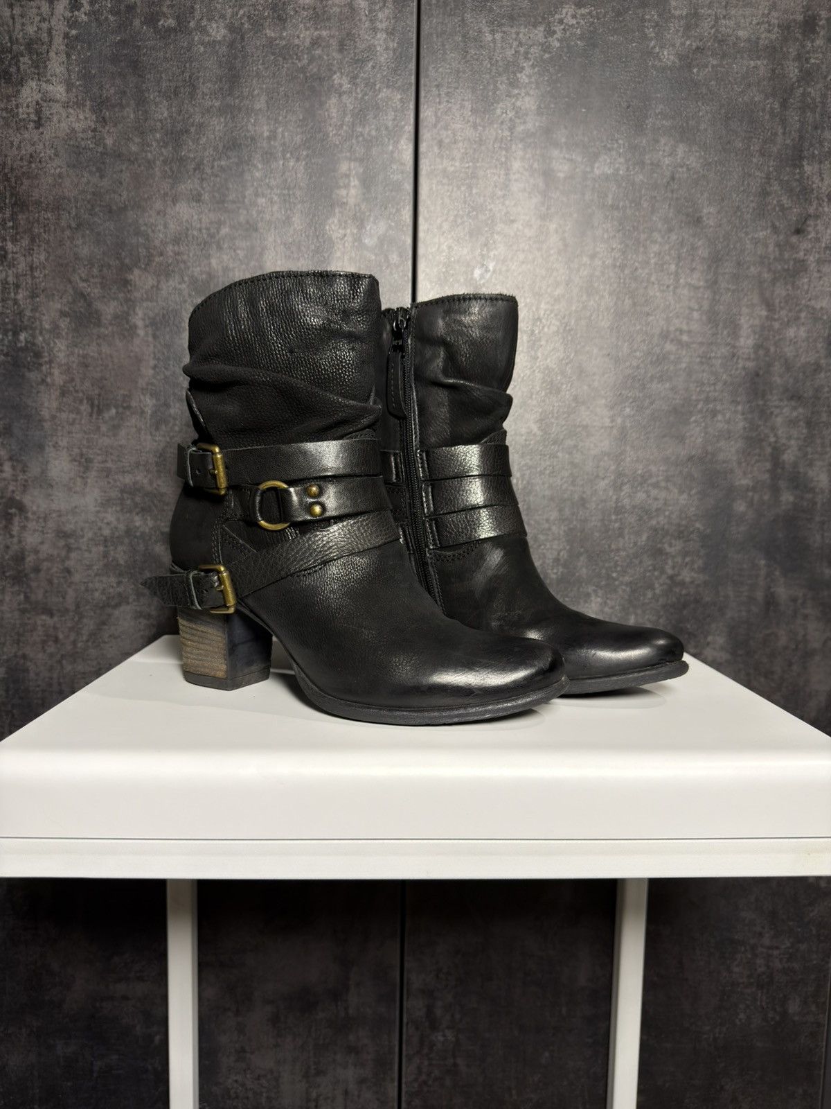 Vintage Vintage Leather Belted Heels Boots Western Owens Dirk Yohji Size US 9 / IT 39 - 9 Thumbnail