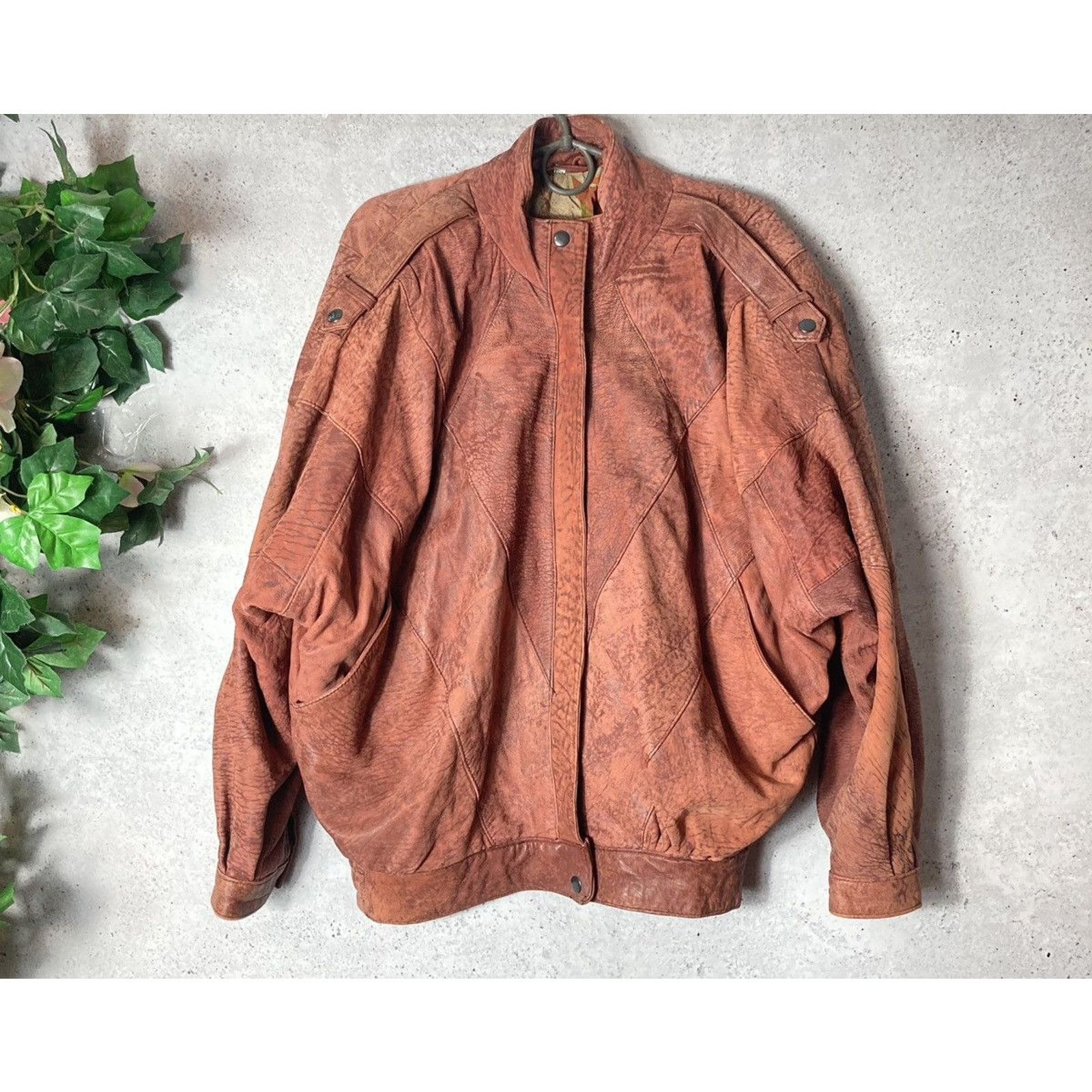 Japanese Brand × Vintage Crazy Volcano! Leather jacket vintage! Size US S / EU 44-46 / 1 - 1 Thumbnail