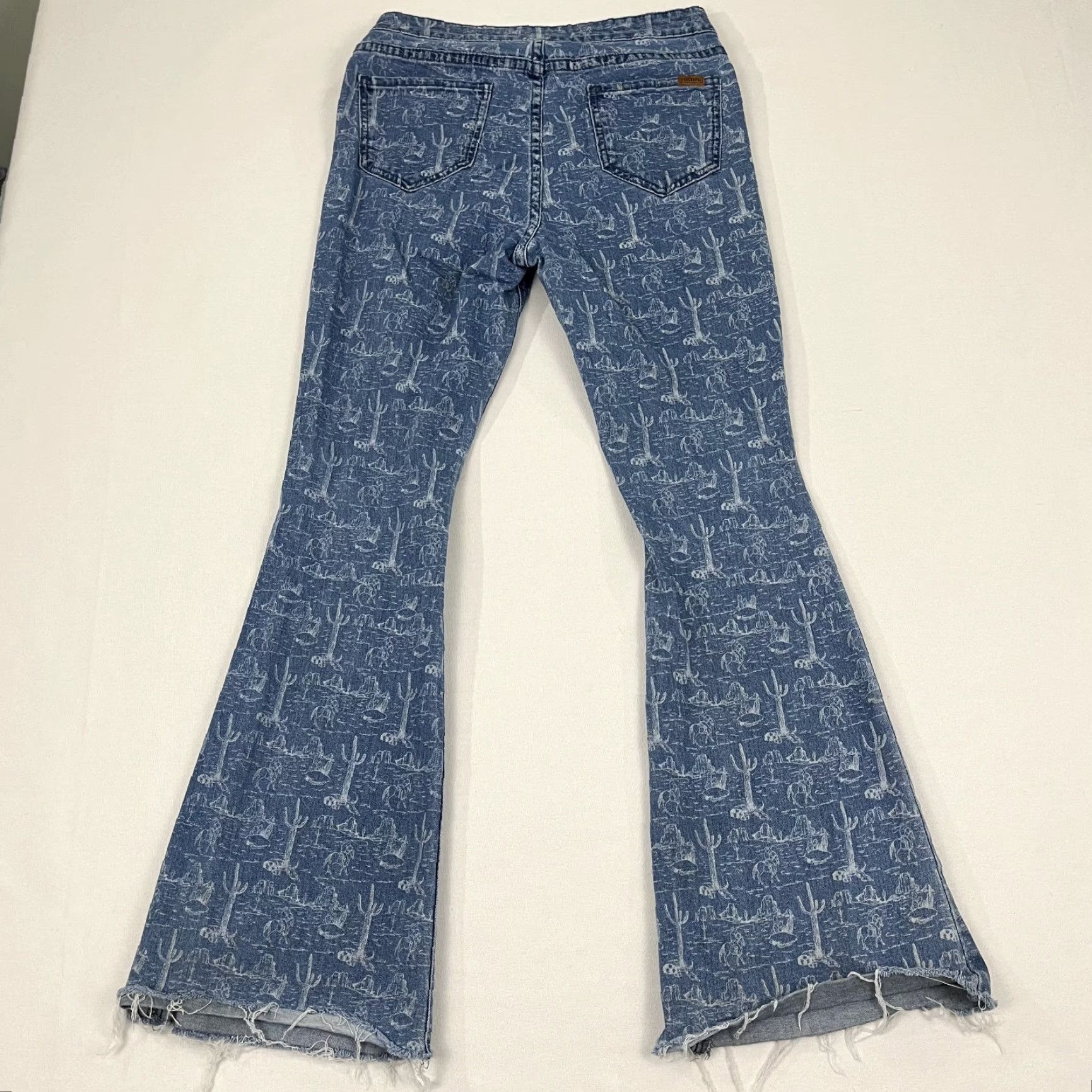 Denime VINTAGE Rock & Roll Jeans Women 31 x 34 Denim Flare Button Jeans Cowgirl Western Cowgirl Rock & Roll Size 24" / US 00 / IT 34 - 3 Thumbnail