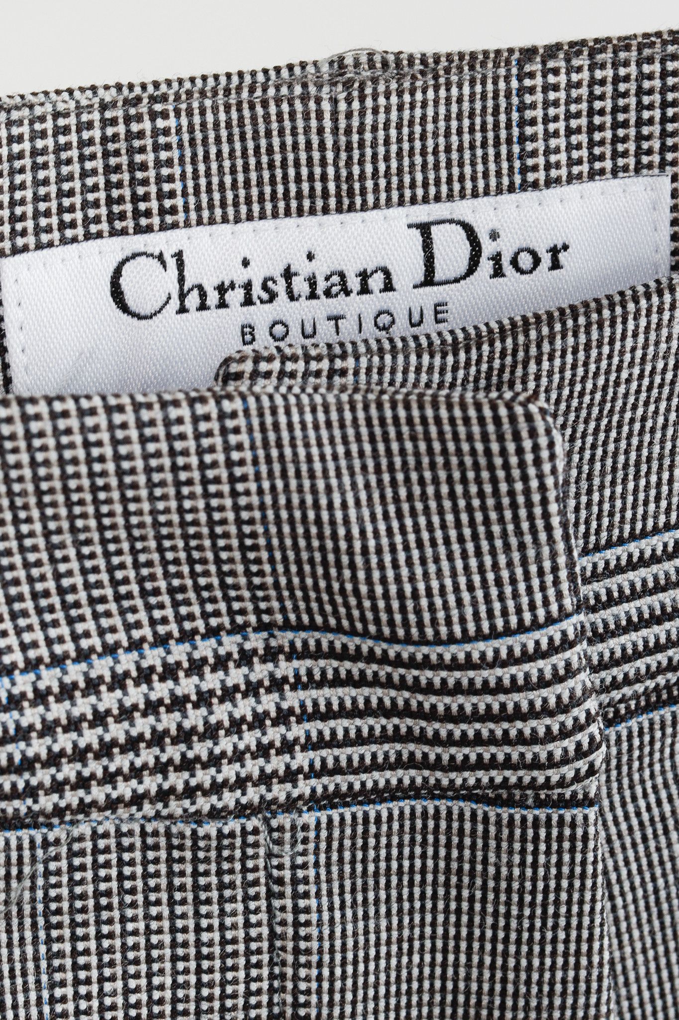 Dior Christian Dior Grey Plaid Flared Trousers Size 26" / US 2 / IT 38 - 4 Thumbnail