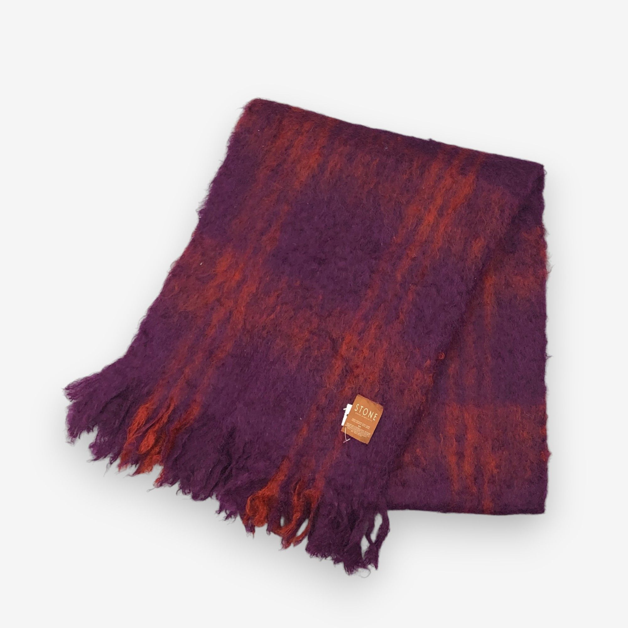 Japanese Brand Vintage Stone Scarf Muffler Wool Mohair Scarves - FP80276 Size ONE SIZE - 3 Thumbnail