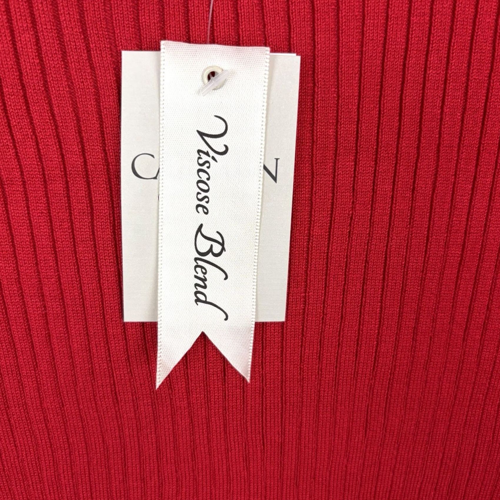 Vintage Carmen Marc Valvo Ribbed Knit Top Womens M Blue Crew Neck Long Sleeve Pullover Stretch Casual Party Cocktail New Size M / US 6-8 / IT 42-44 - 6 Thumbnail
