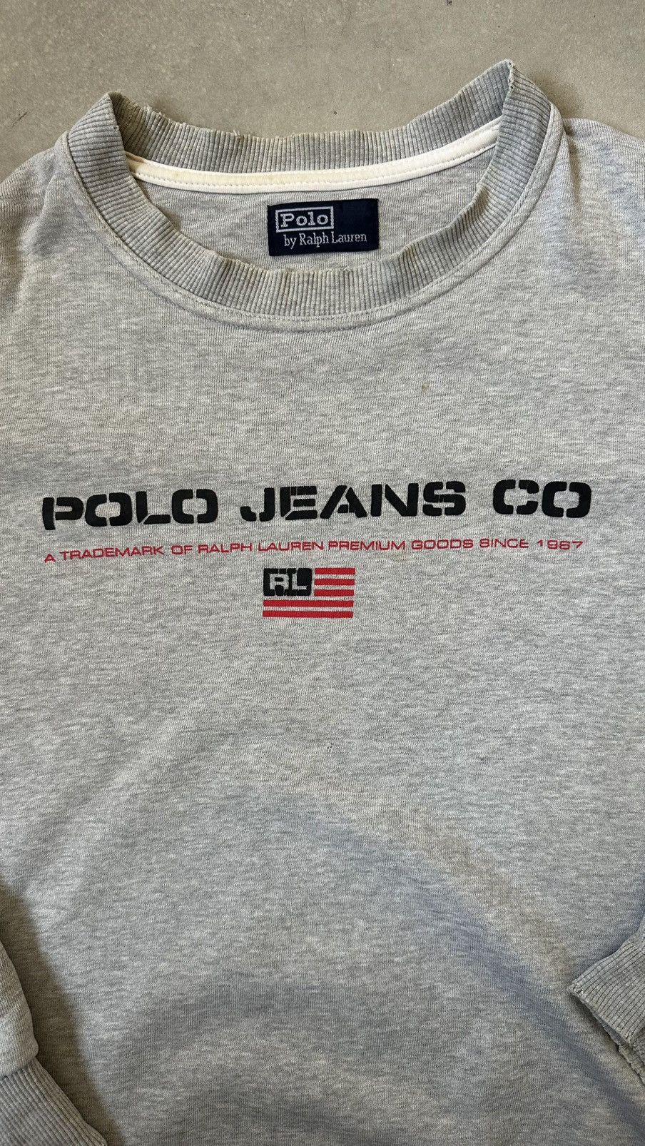 Polo Ralph Lauren VINTAGE POLO JEANS CO RALPH LAUREN DISTRESSED SWEATSHIRT Size US L / EU 52-54 / 3 - 2 Thumbnail