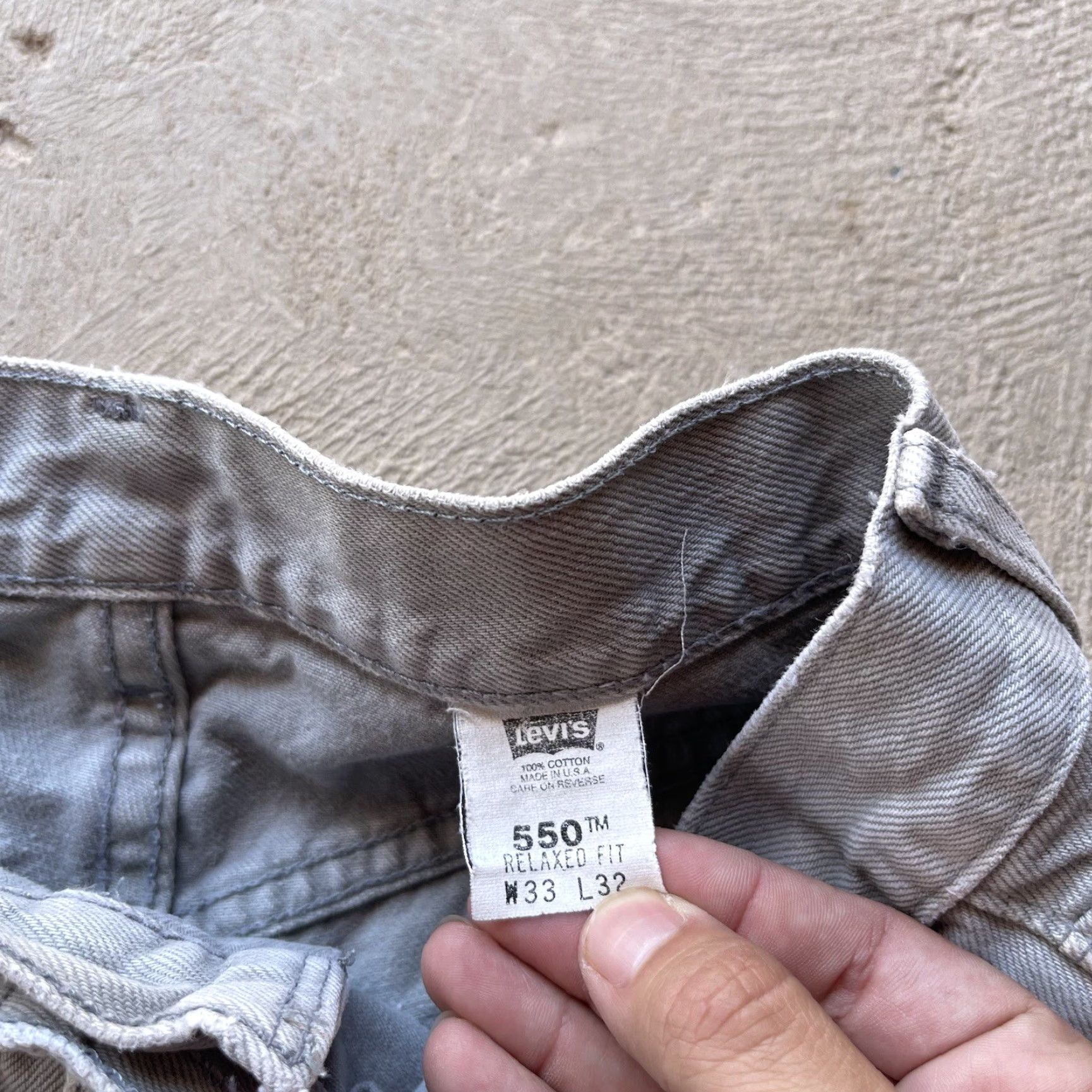 Levi's VINTAGE Levi's 550 Jeans Mens 32x32 Beige Wide-Leg Relaxed Fit Denim Pants 90s Y2K Size US 32 / EU 48 - 7 Thumbnail