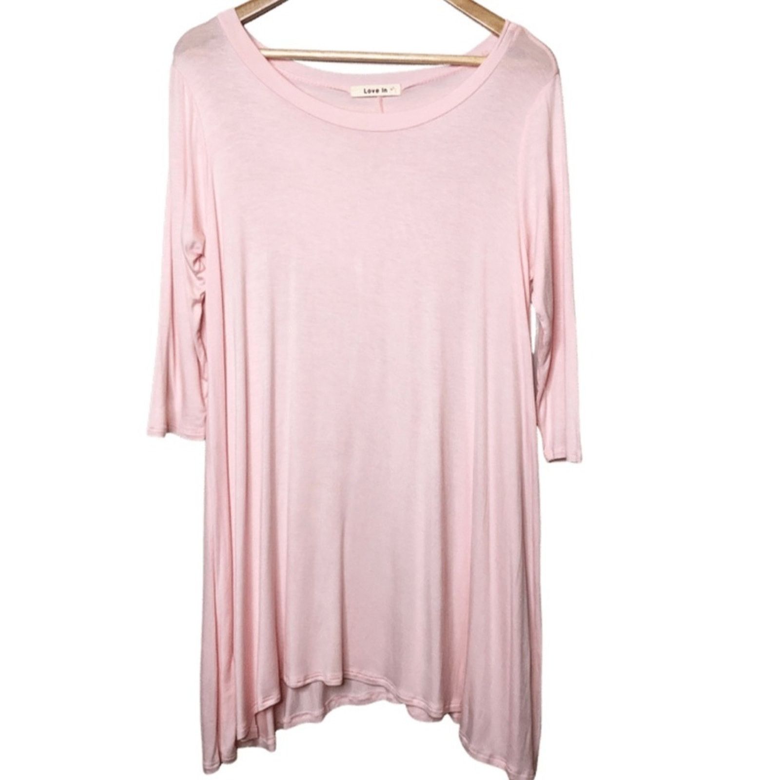 Other Love In 3/4 Sleeve Light Powder Pink Oversized Blouse Size M / US 6-8 / IT 42-44 - 3 Thumbnail
