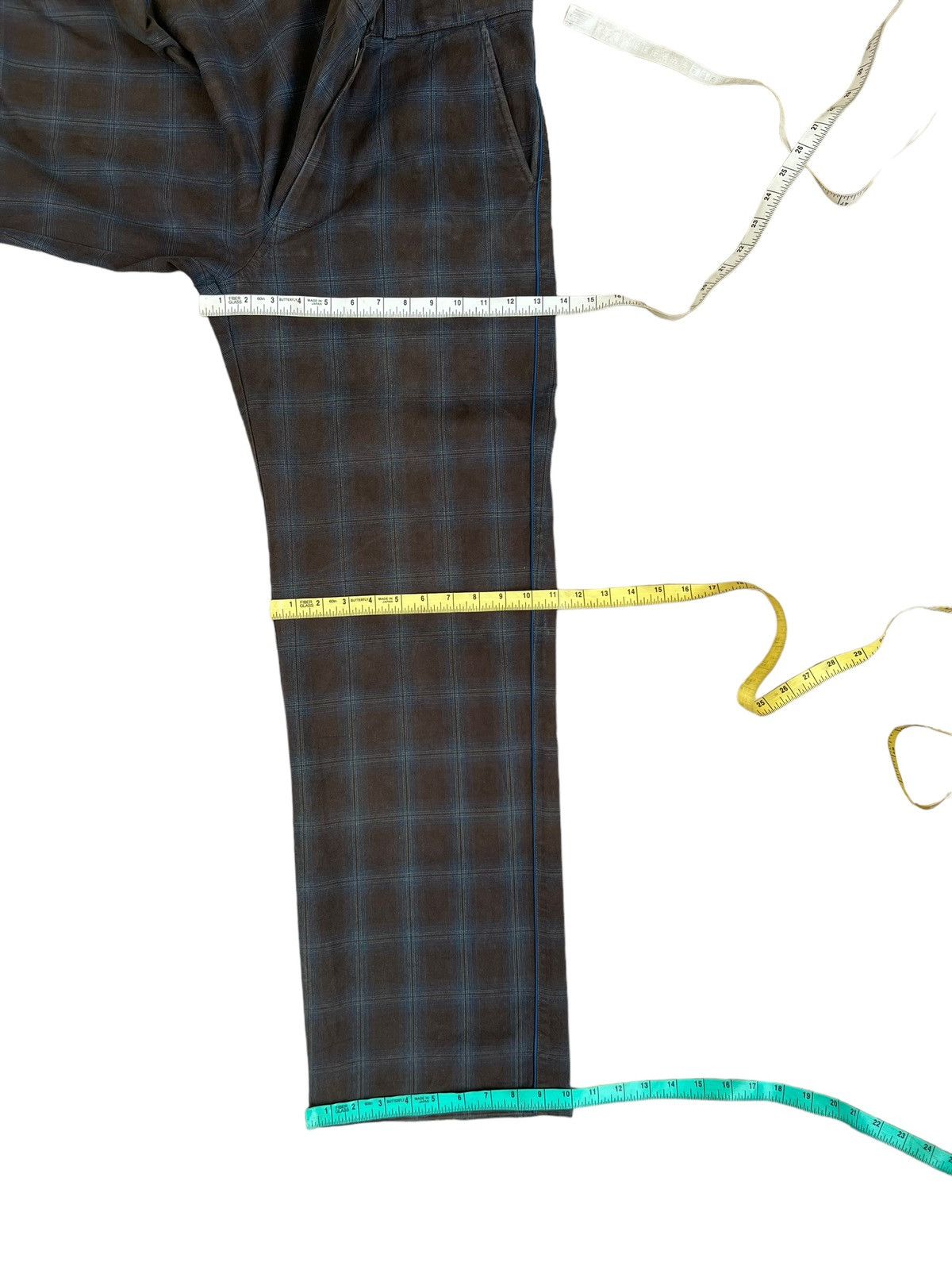 Vintage SAMPLE DESIGN WORKS Japan Shadow Plaid Cargo Trouser Pant Size US 32 / EU 48 - 4 Thumbnail