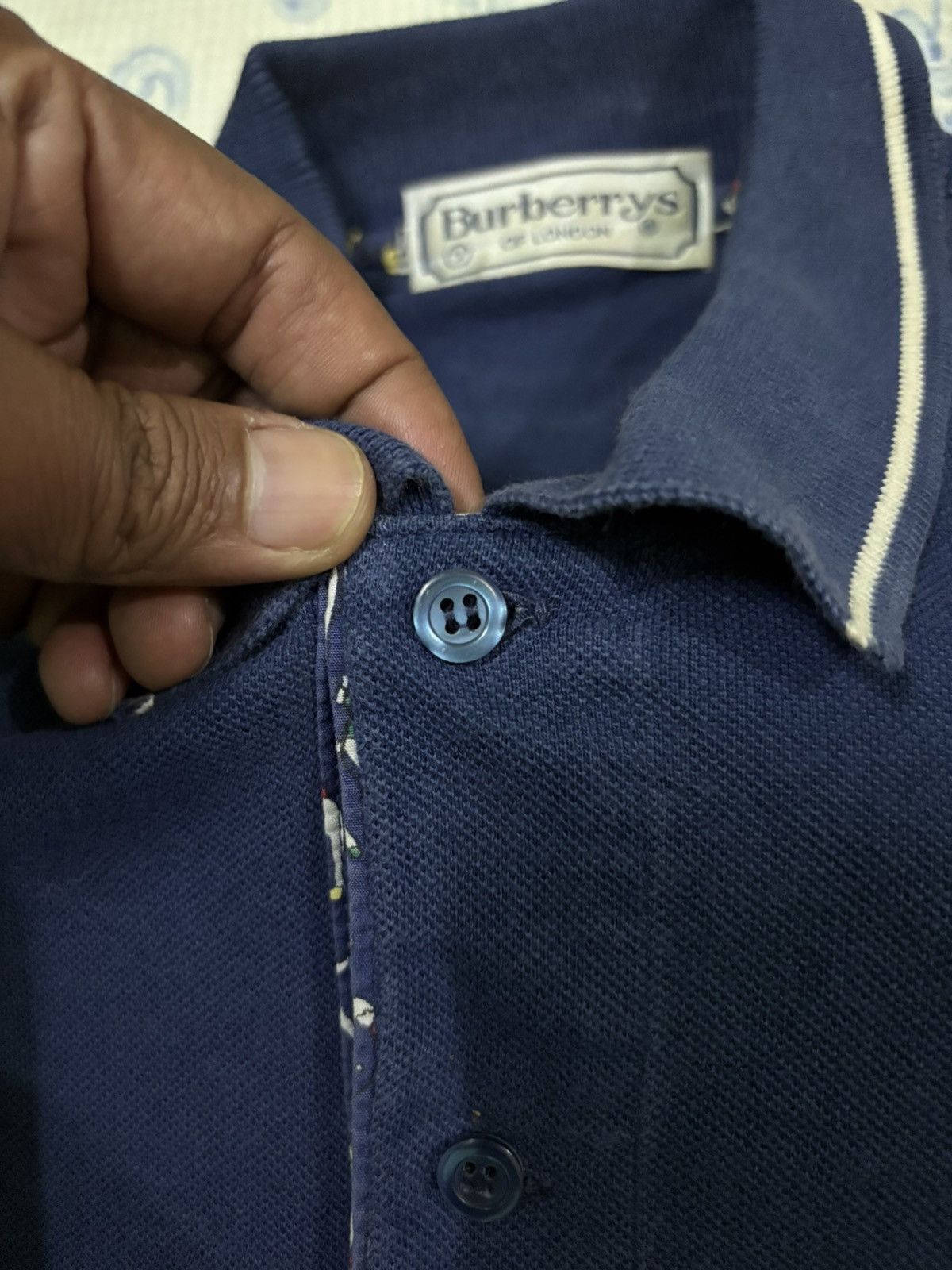 Burberry Burberrys Vintage Golf Polo Shirt Navy Valencia 90s Size US M / EU 48-50 / 2 - 11 Thumbnail