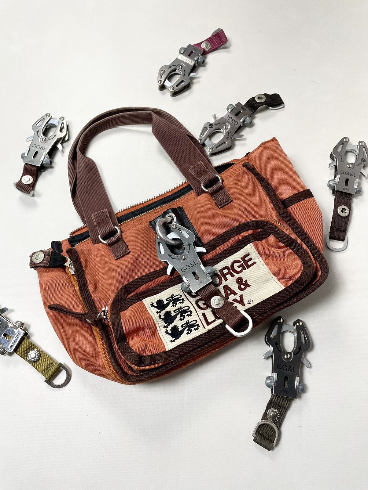 Japanese Brand George Gina & Lucy Vintage Orange Alyx Carabiner Bag GGL Size ONE SIZE - 3 Thumbnail