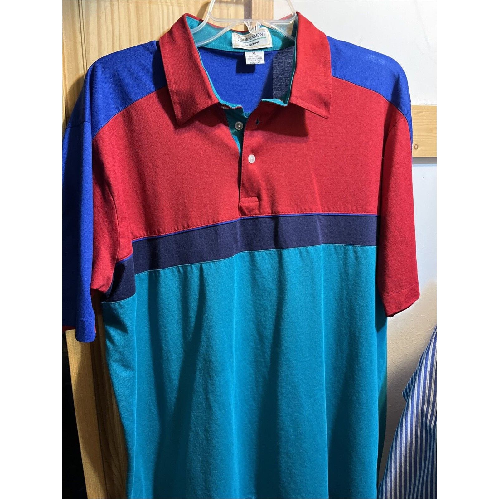 Arrow Arrow Vintage Y2K Polo Men’s XL Red Green Button Golf Shirt Size US XL / EU 56 / 4 - 7 Thumbnail
