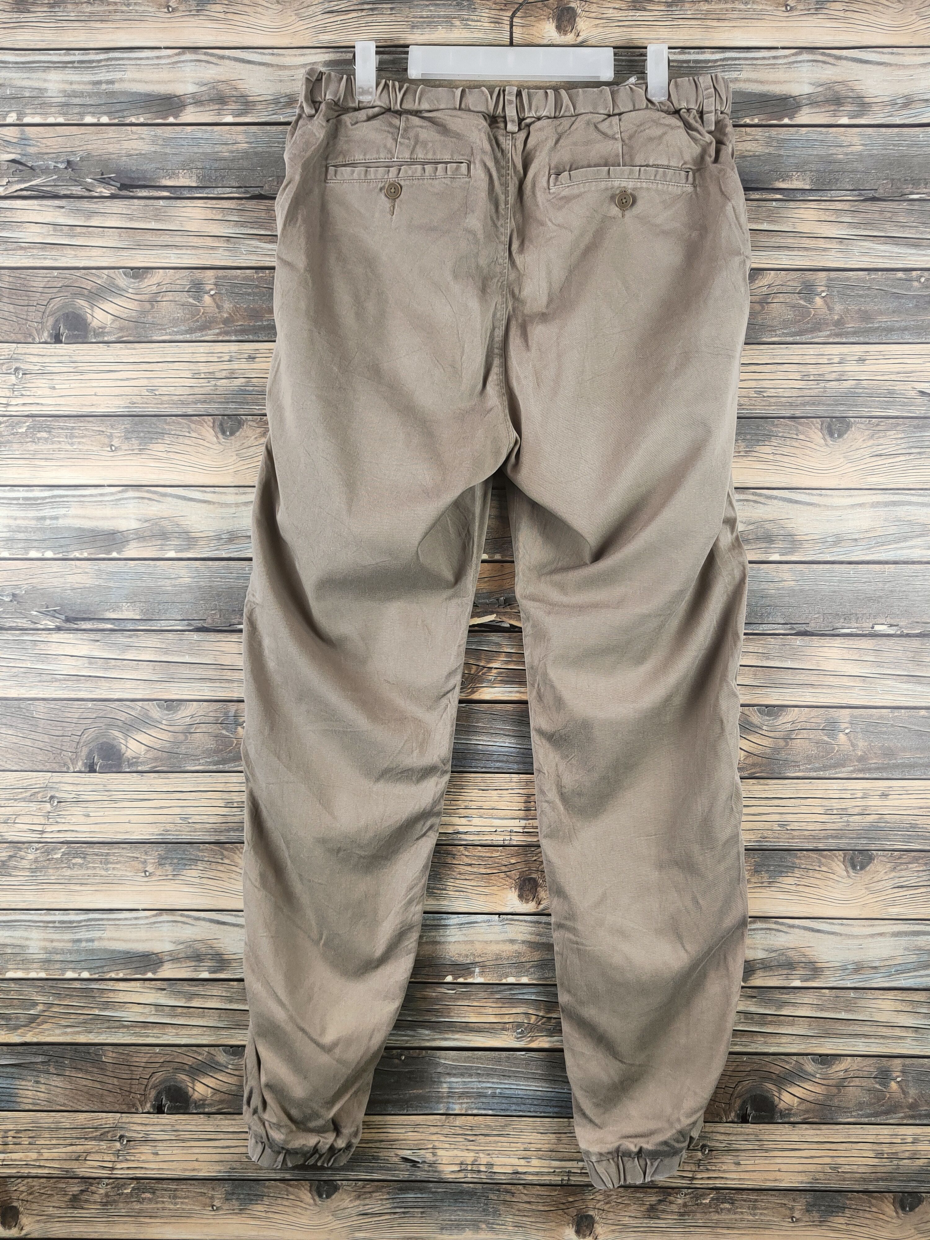 Japanese Brand DL Uniqlo Beige Multipocket Joggers #46-336 Size US 32 / EU 48 - 7 Thumbnail