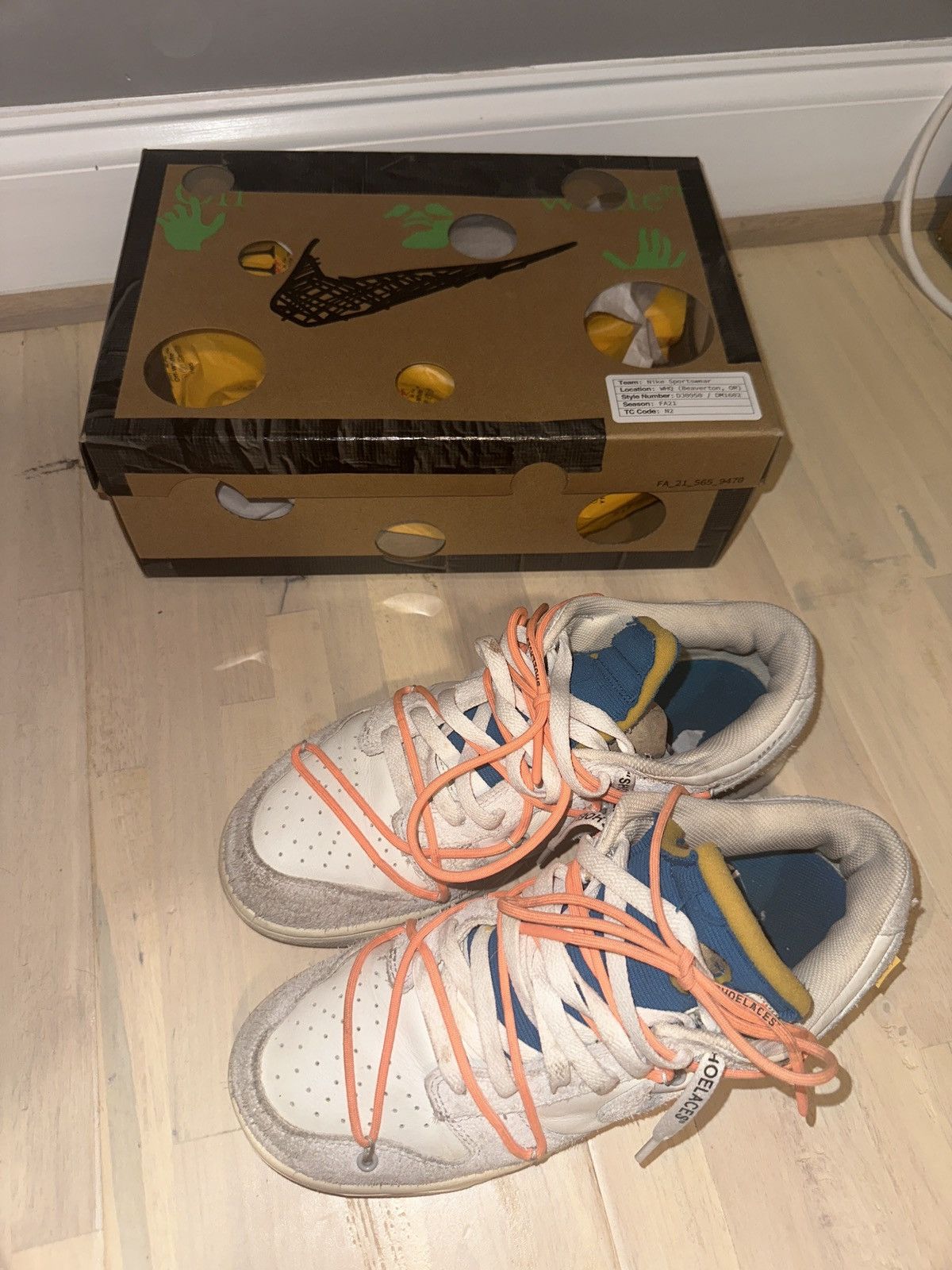 Nike Nike dunks and Offwhite lot 19 Size US 10 / EU 43 - 4 Thumbnail