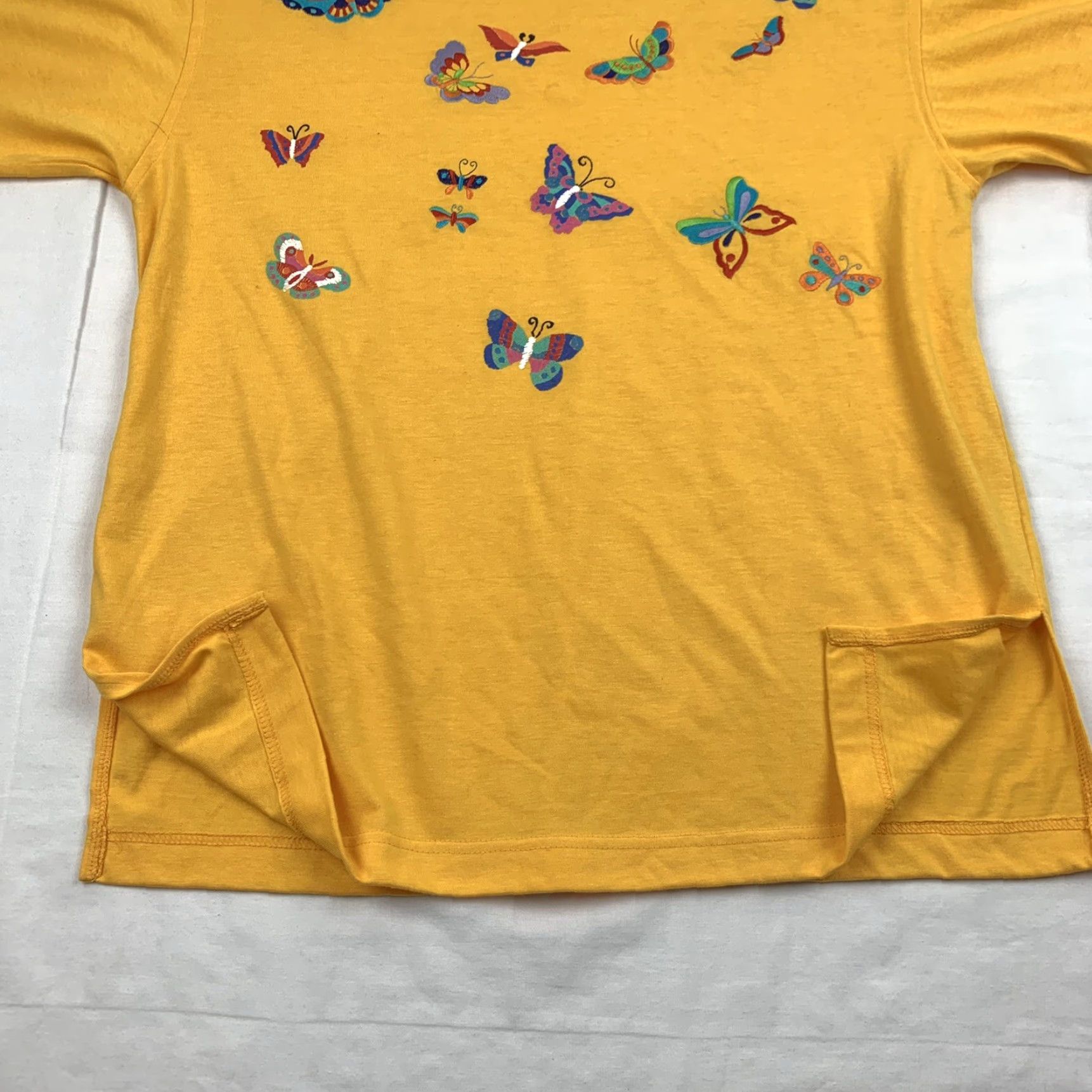 Vintage VINTAGE Bolo Spirit T-Shirt Womens Medium Yellow Butterfly 90s Casual Size M / US 6-8 / IT 42-44 - 5 Thumbnail