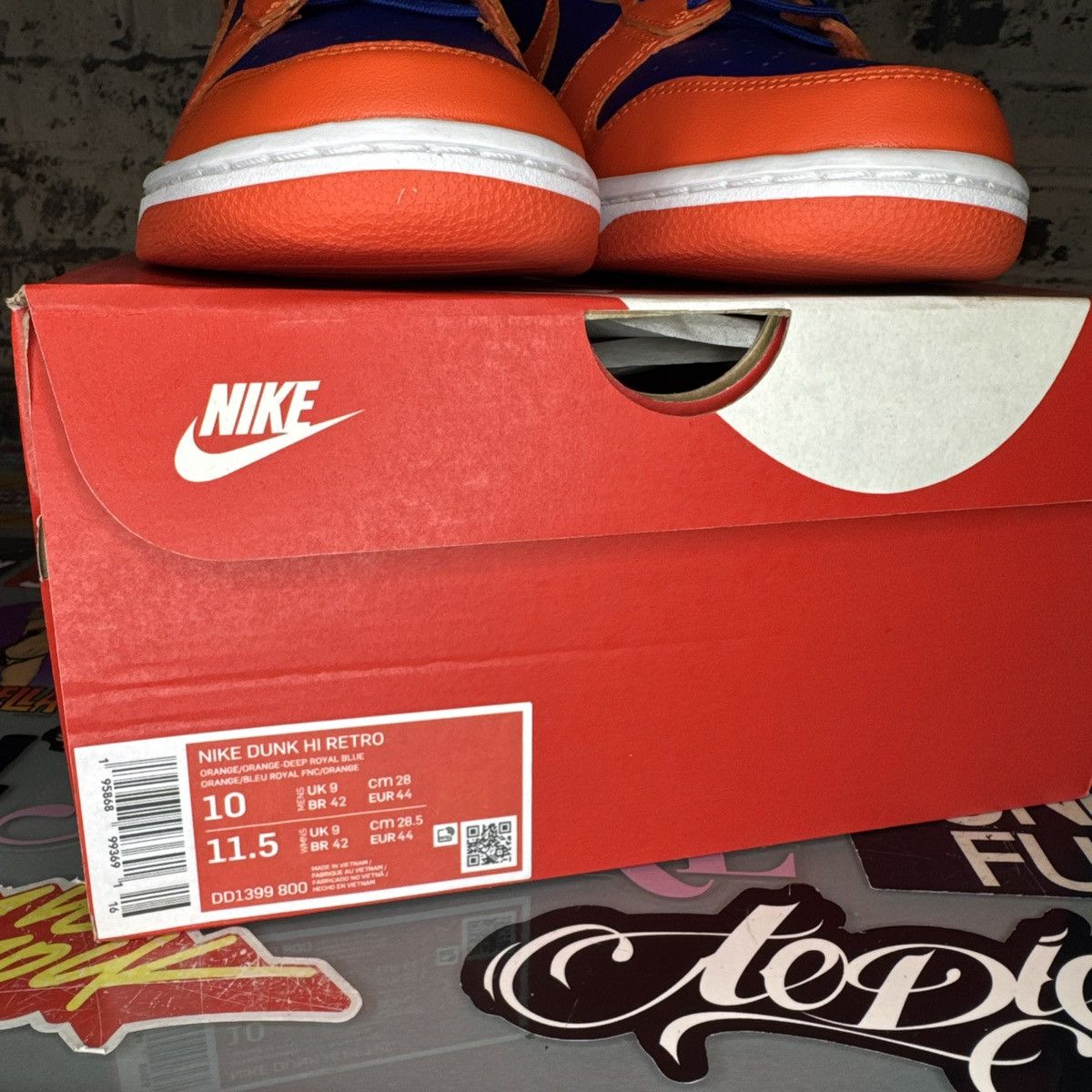 Nike Nike Dunk High Retro Knicks Size 10 Orange Deep Royal DS Size US 10 / EU 43 - 9 Thumbnail