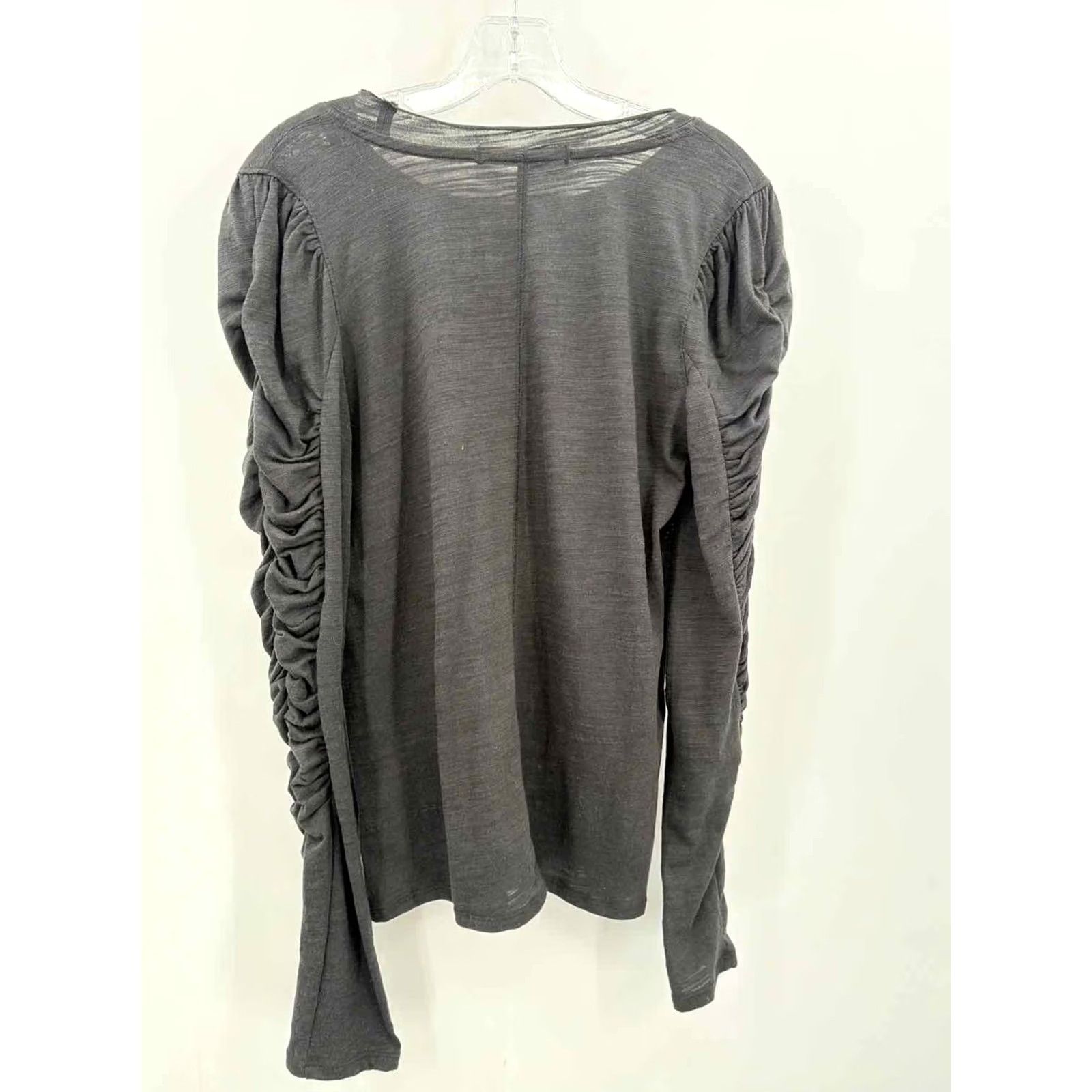 Free People Pre-Owned Free People Black Size Medium Long Sleeve Blouse Size M / US 6-8 / IT 42-44 - 2 Thumbnail
