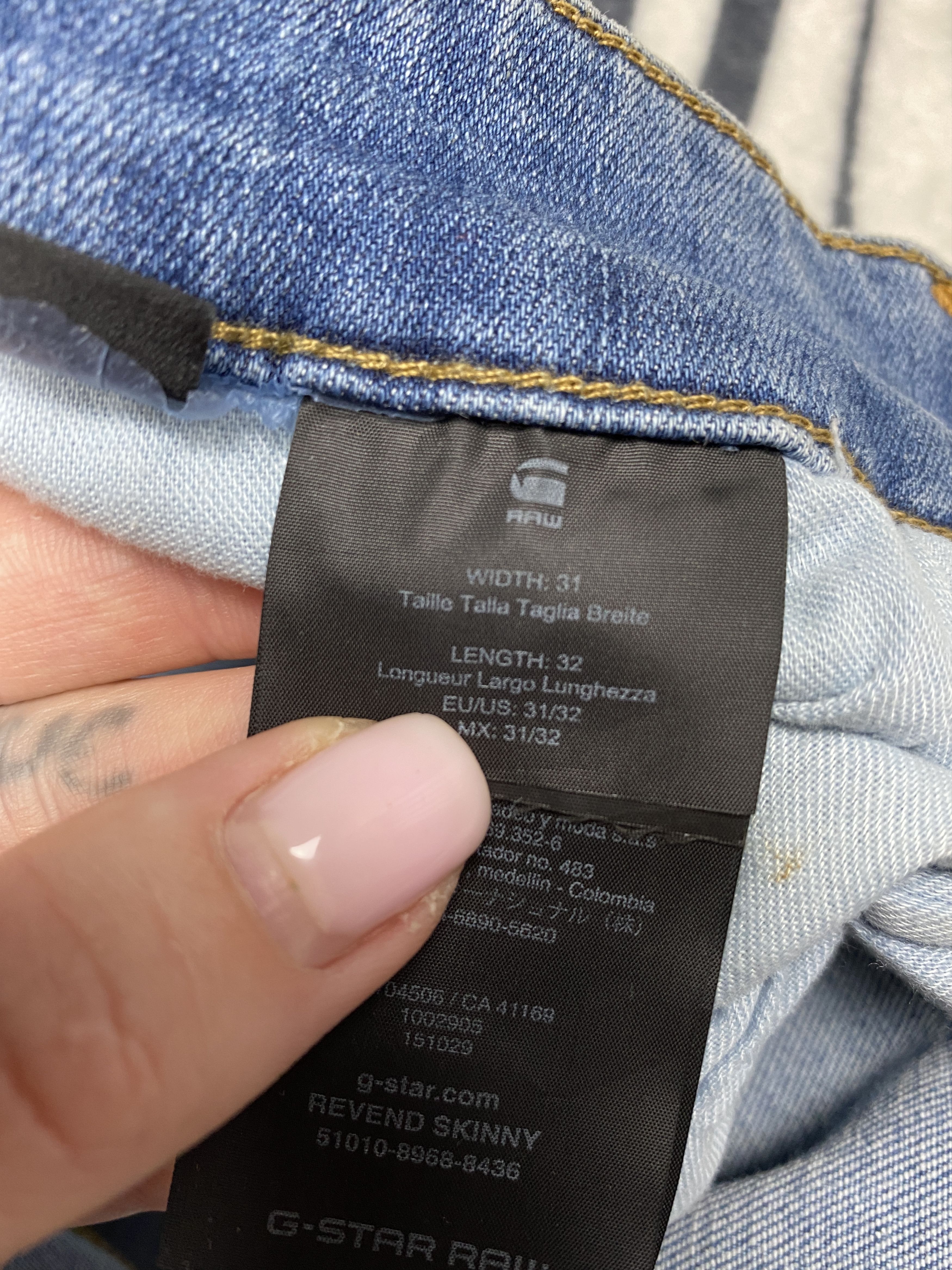 G-Star G Star Raw Mens Revend Skinny Denim Pants Jeans Size US 31 - 9 Thumbnail
