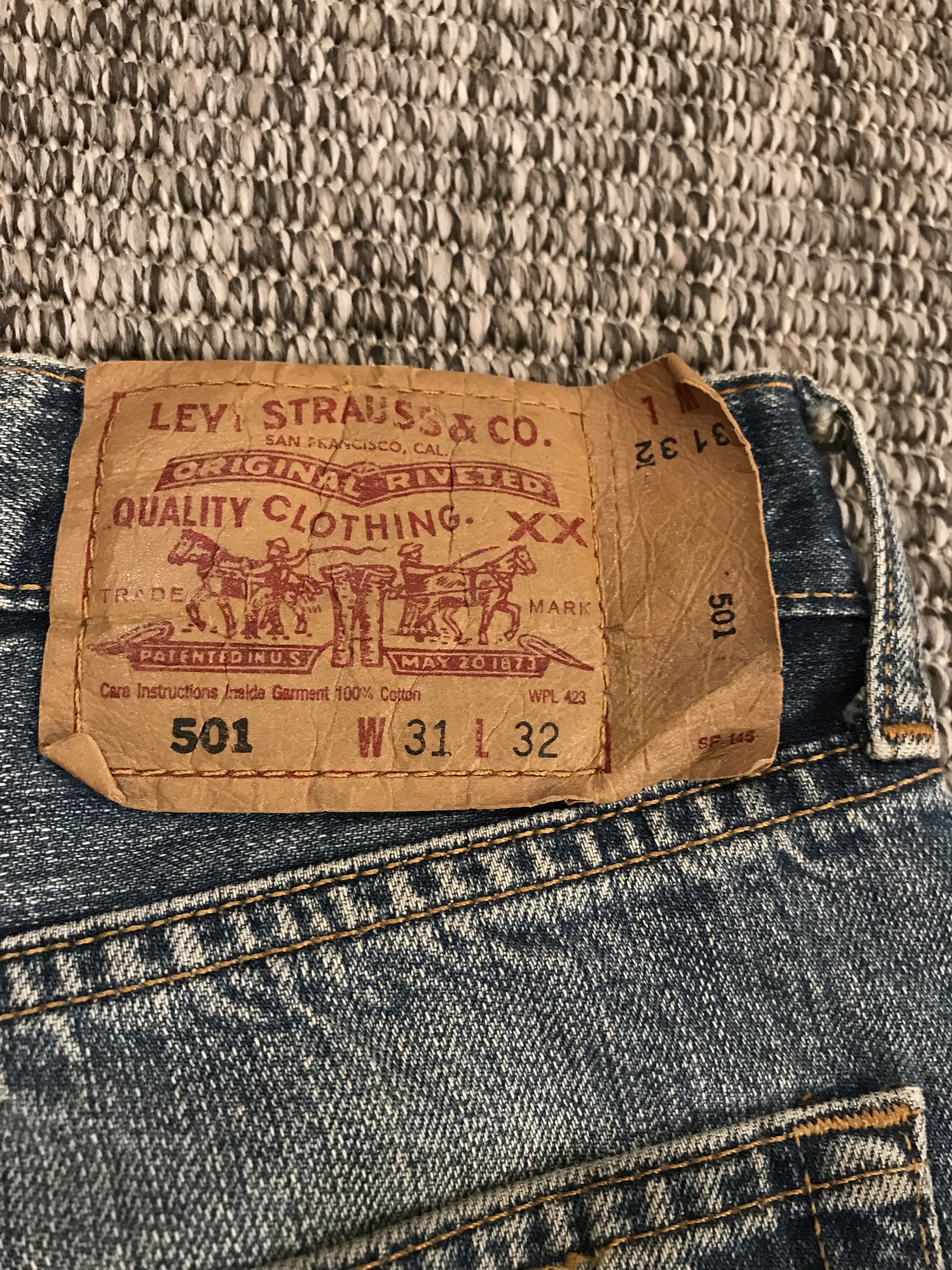 Levi's LEVIS 501 JAPAN DISTRESSED THRASHED RIPPED DENIM JEANS Size US 32 / EU 48 - 13 Thumbnail