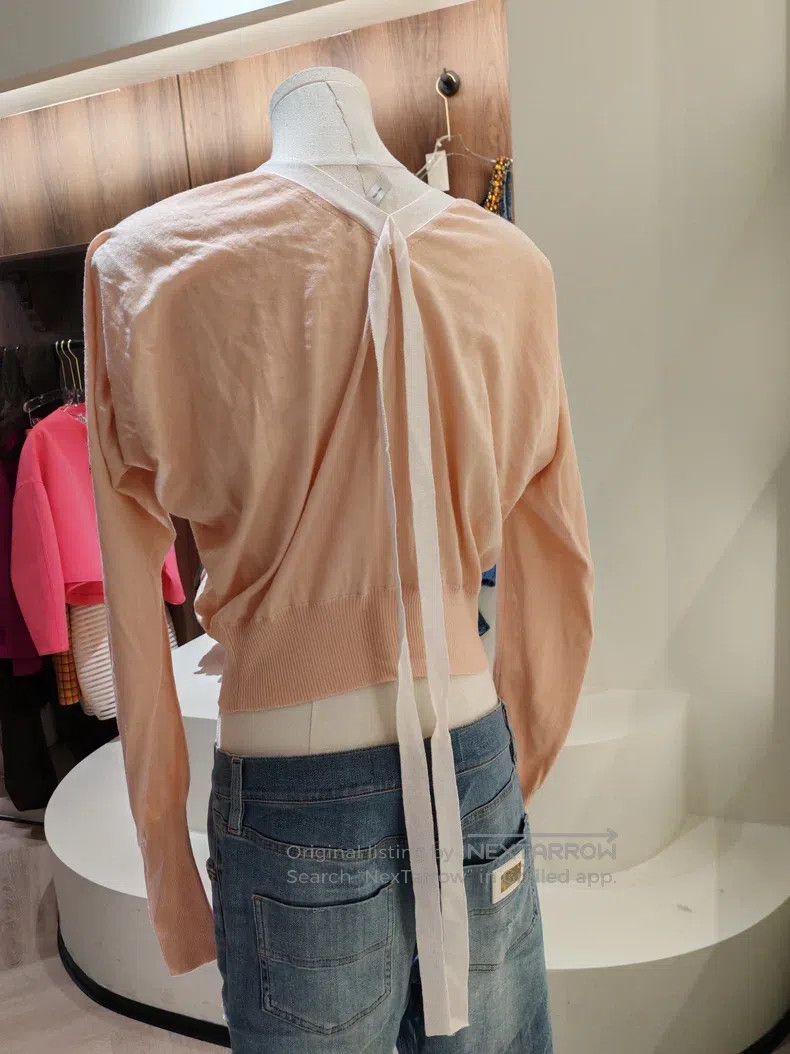 Loewe Loewe Pink Ribbon Short Open Cardigan Size S / US 4 / IT 40 - 2 Thumbnail