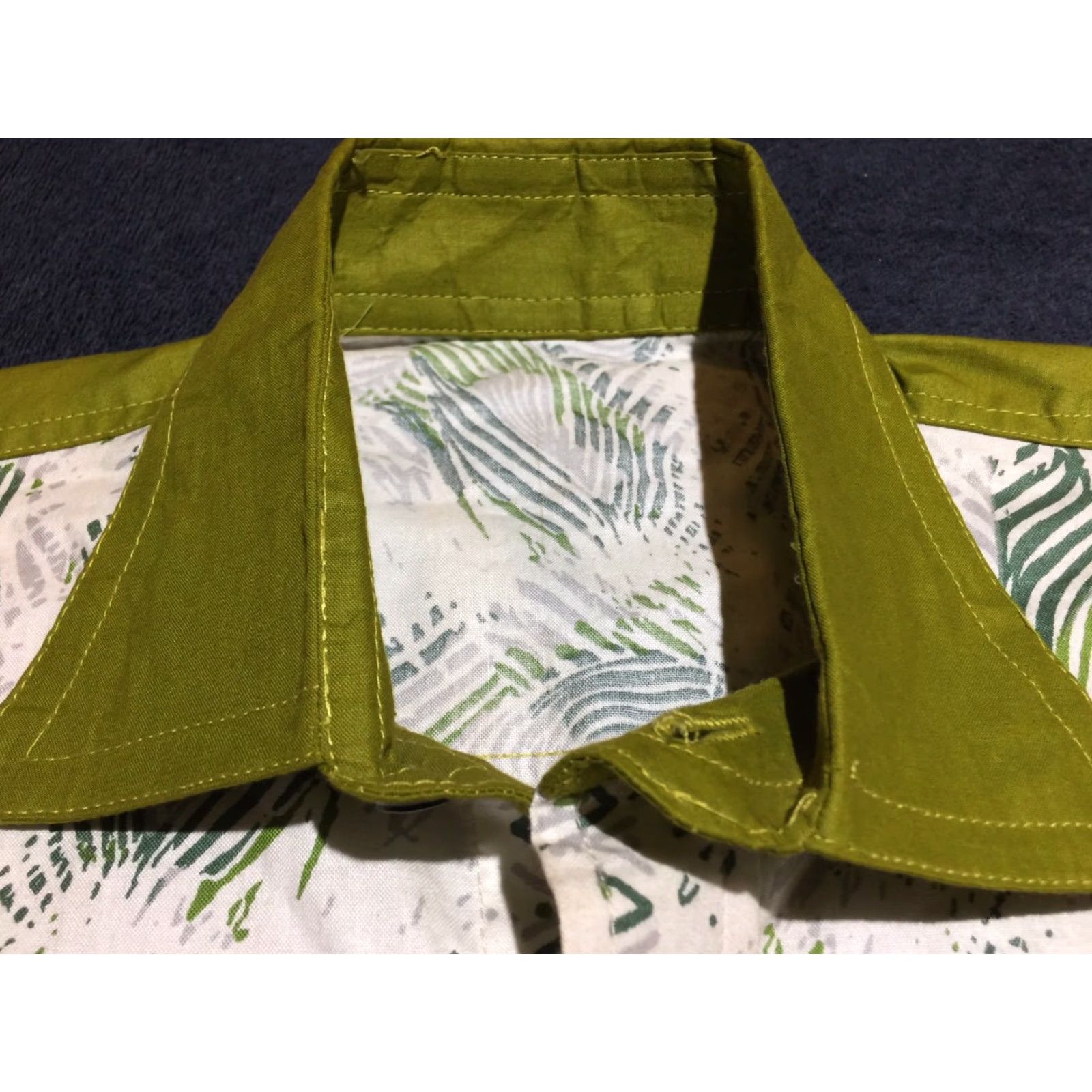 Vintage VINTAGE Unbranded Men's Button-Up Shirt XL Green Floral Short Sleeve Cotton Adult Size US XL / EU 56 / 4 - 6 Thumbnail