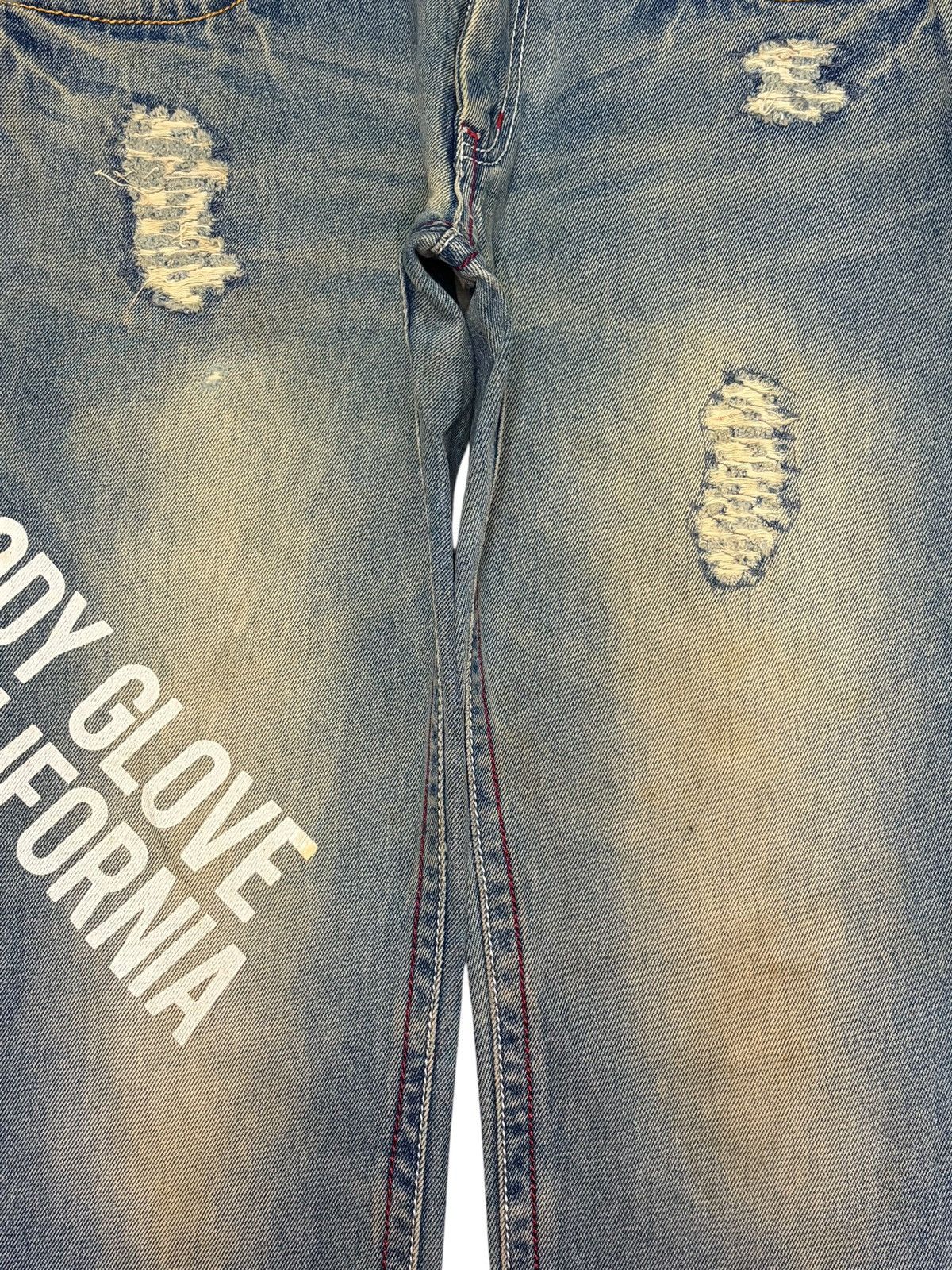 Body Glove Vintage Body Glove Funk Style Distressed Flare Jeans Size US 32 / EU 48 - 3 Thumbnail