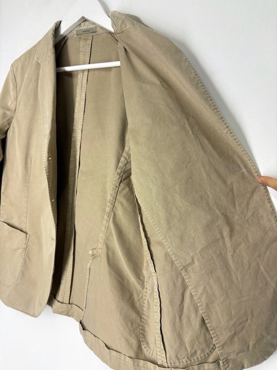 Boglioli Boglioli Washed Beige Blazer Jacket Size 46S - 15 Thumbnail