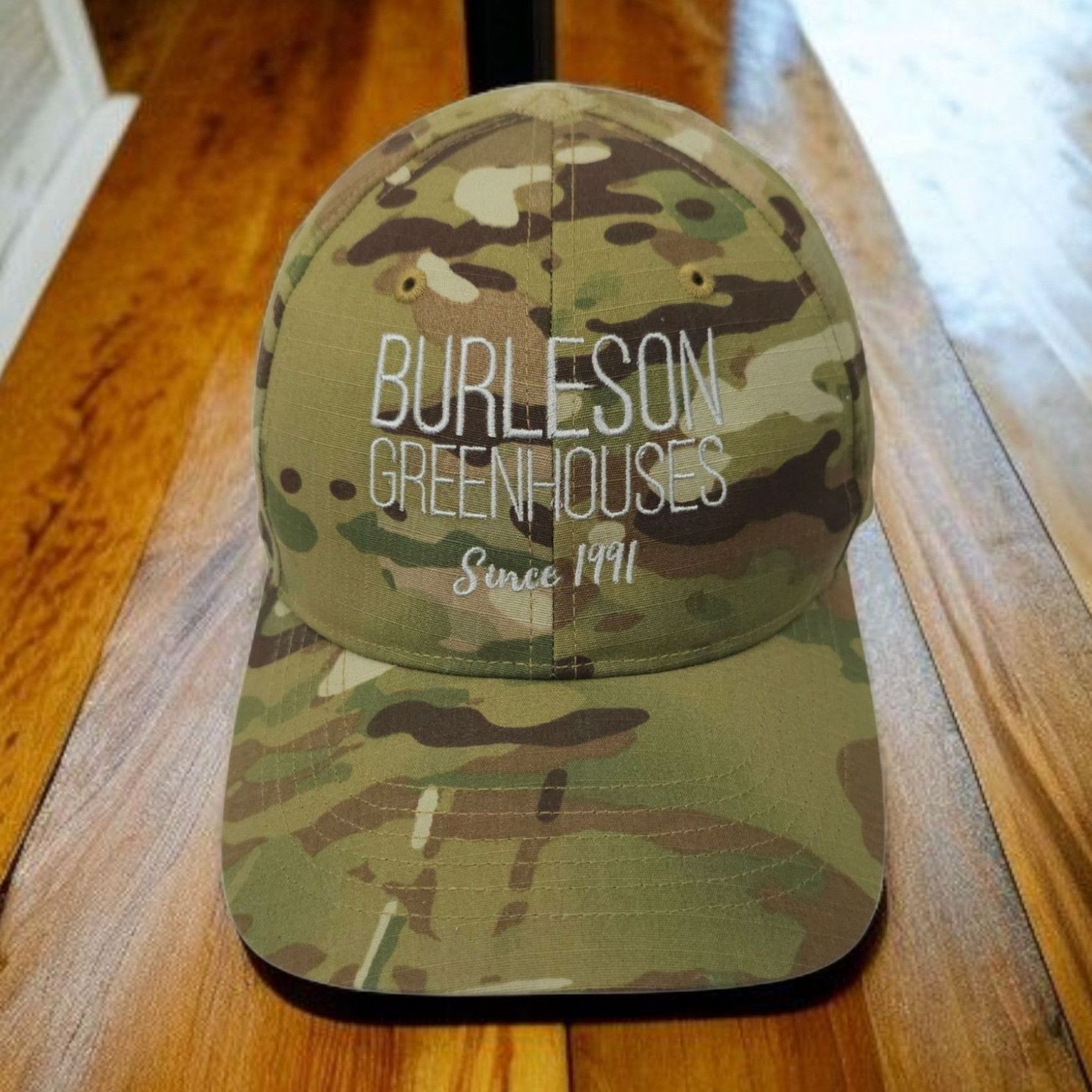Richardson Burleson Greenhouses Camo Strapback Cap Hat Trucker Baseball Size ONE SIZE - 1 Thumbnail