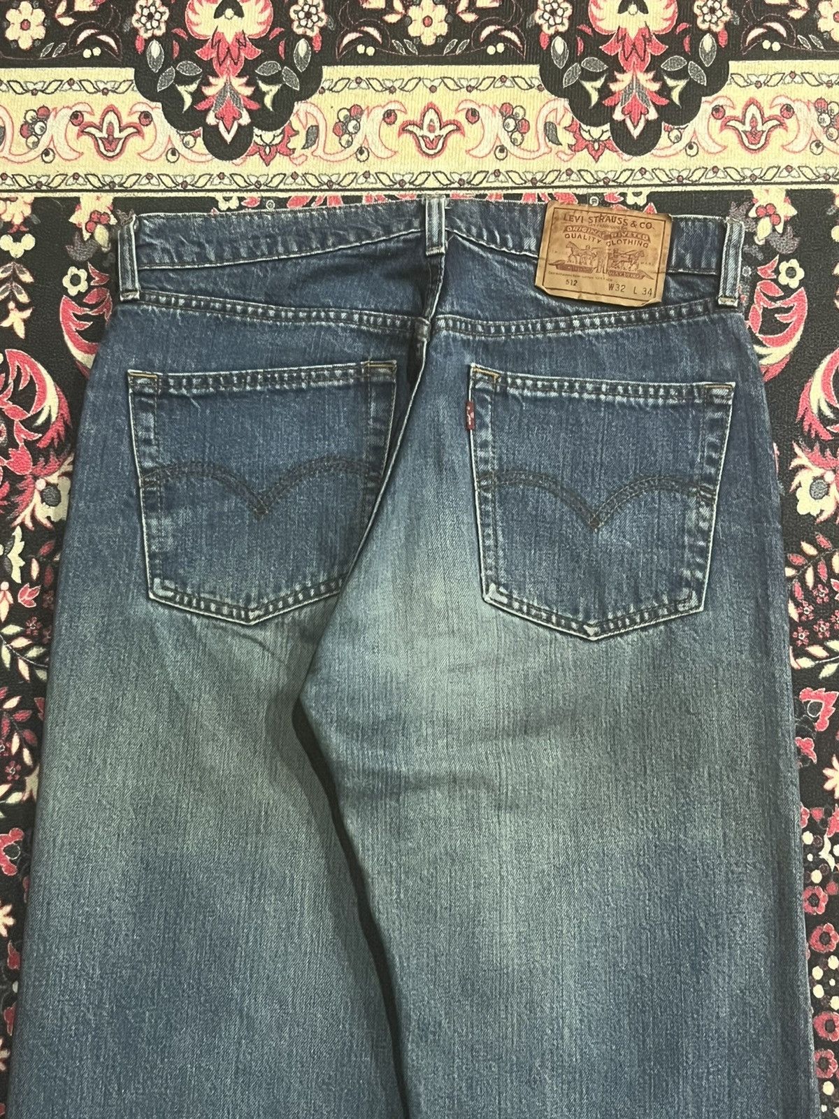Levi's Vintage Y2K Levi’s 512 Blue Washed Straight Leg Jeans Size US 32 / EU 48 - 7 Thumbnail