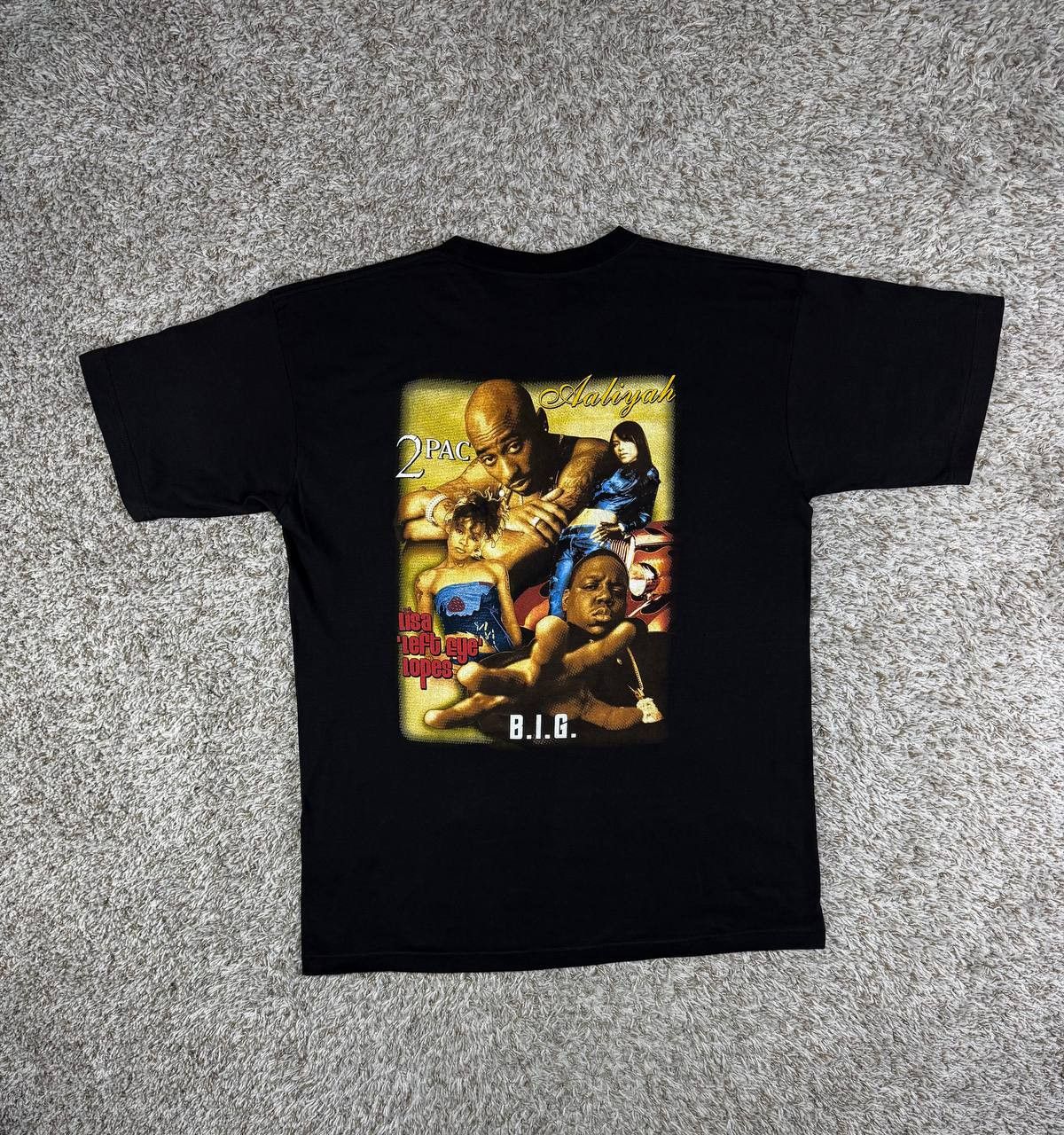 Vintage Y2K Hip Hop Memorial 2Pac Notorious B.I.G. Aaliyah Left Eye Size US XL / EU 56 / 4 - 12 Thumbnail