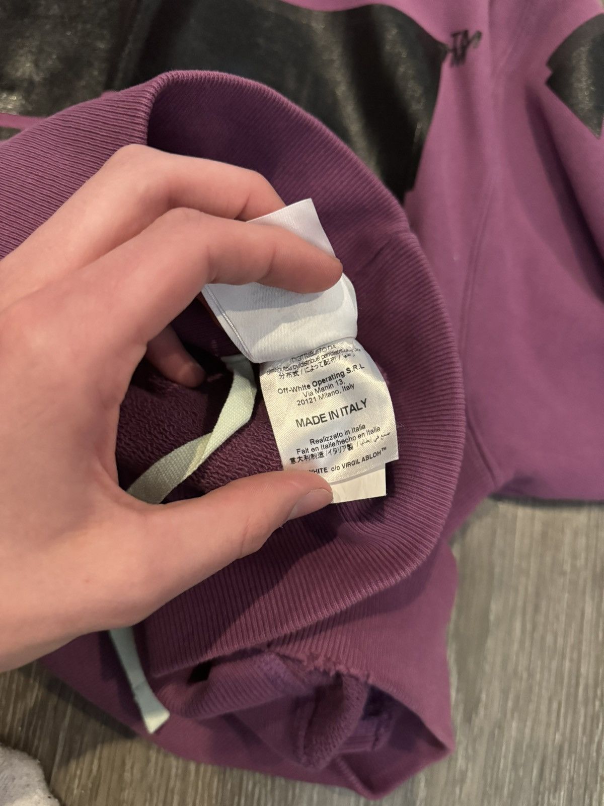 Champion × Off-White Off White Champion Purple Hoodie Size Medium Size US M / EU 48-50 / 2 - 15 Thumbnail