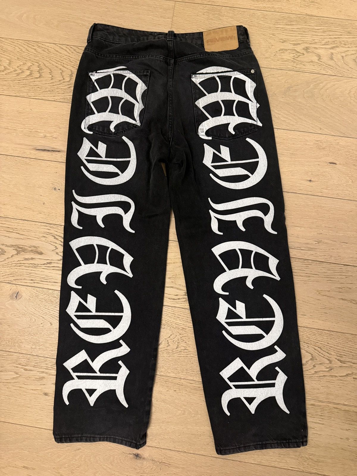 Review Review “Baggy” Black Denim Jeans Size US 31 - 2 Thumbnail