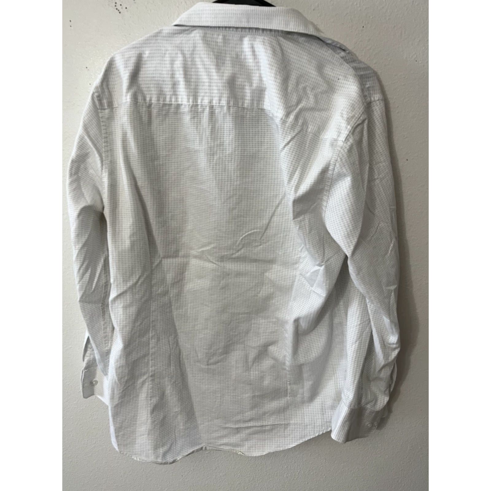 Bar III VINTAGE Bar III Slim Fit Shirt Mens Plaid Dress Shirt White 16.5 Neck L (16 1/2) Adult Large Button Up Size US L / EU 52-54 / 3 - 2 Thumbnail