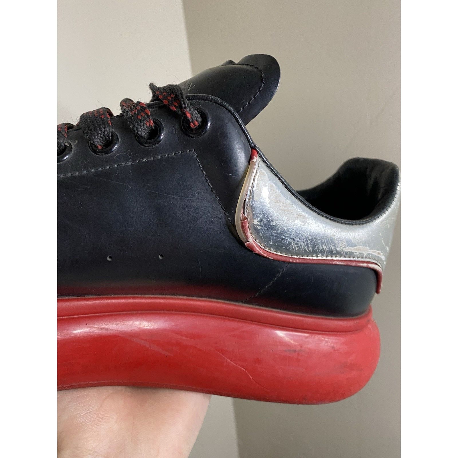 Alexander McQueen Alexander McQueen 'Black Silver Lust Red' ( 12 US) Size US 12 / EU 45 - 7 Thumbnail