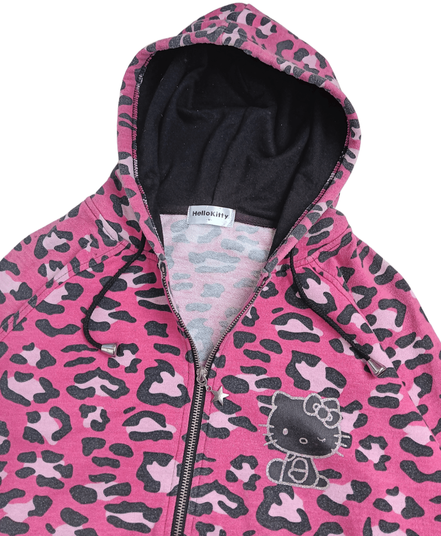 Cartoon Network × Japanese Brand × Vintage HELLO KITTY JAPANESE LEOPARD PINK ZIP HOODIE Size M / US 6-8 / IT 42-44 - 6 Thumbnail