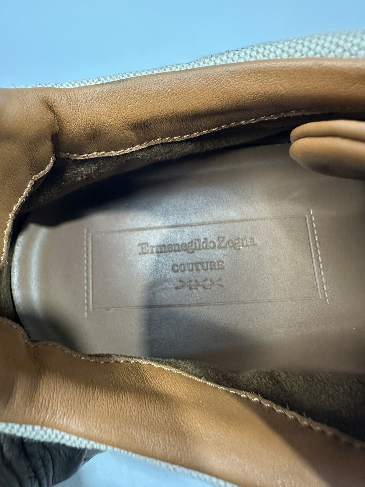 Ermenegildo Zegna Ermenegildo Zegna Couture Triple Stitch Cloth Sneakers. Size US 8 / EU 41 - 6 Thumbnail