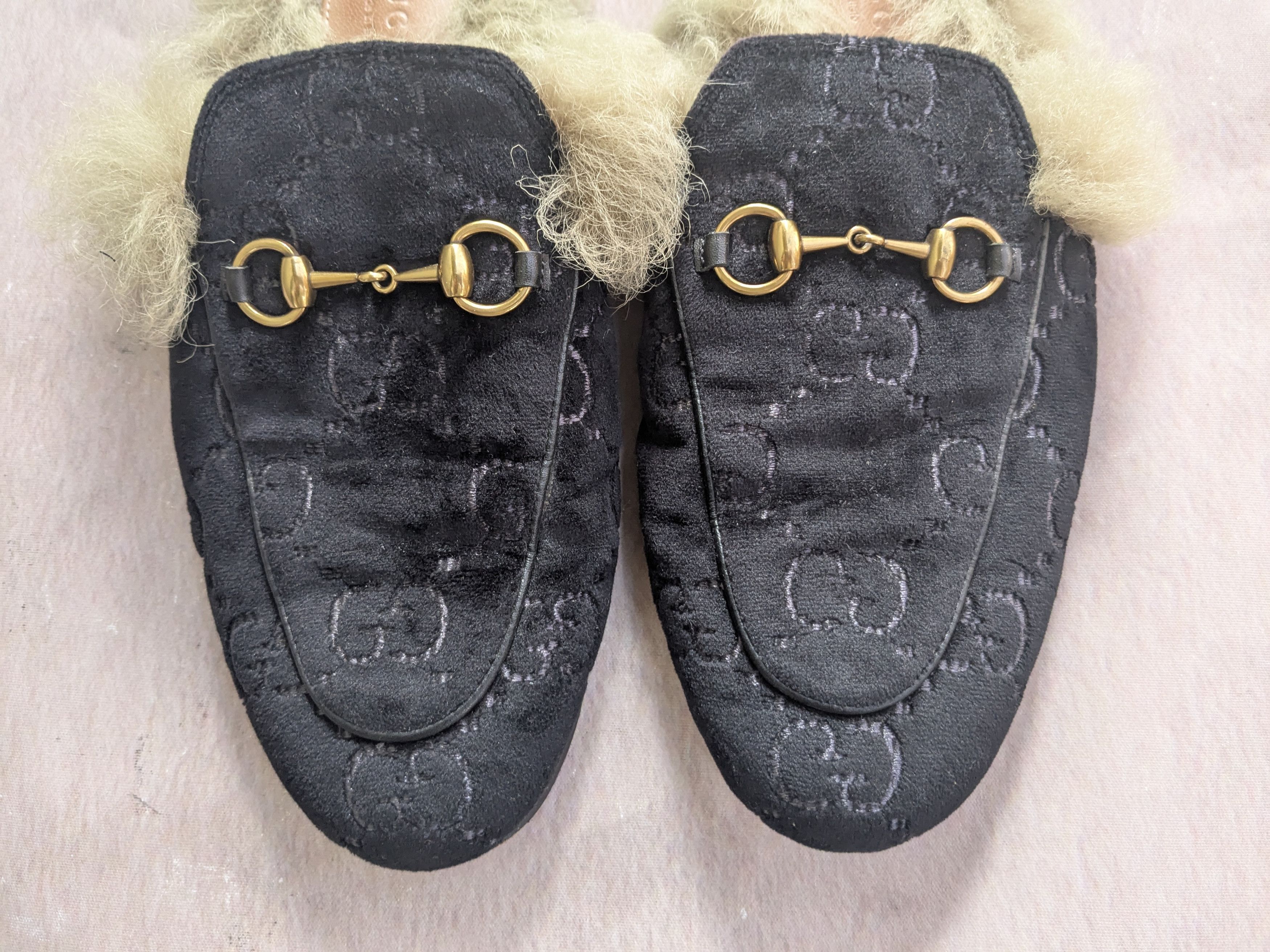 Gucci Gucci Princetown Horsebit Loafers Black Velvet 37 7 Logo Size US 7 / IT 37 - 5 Thumbnail