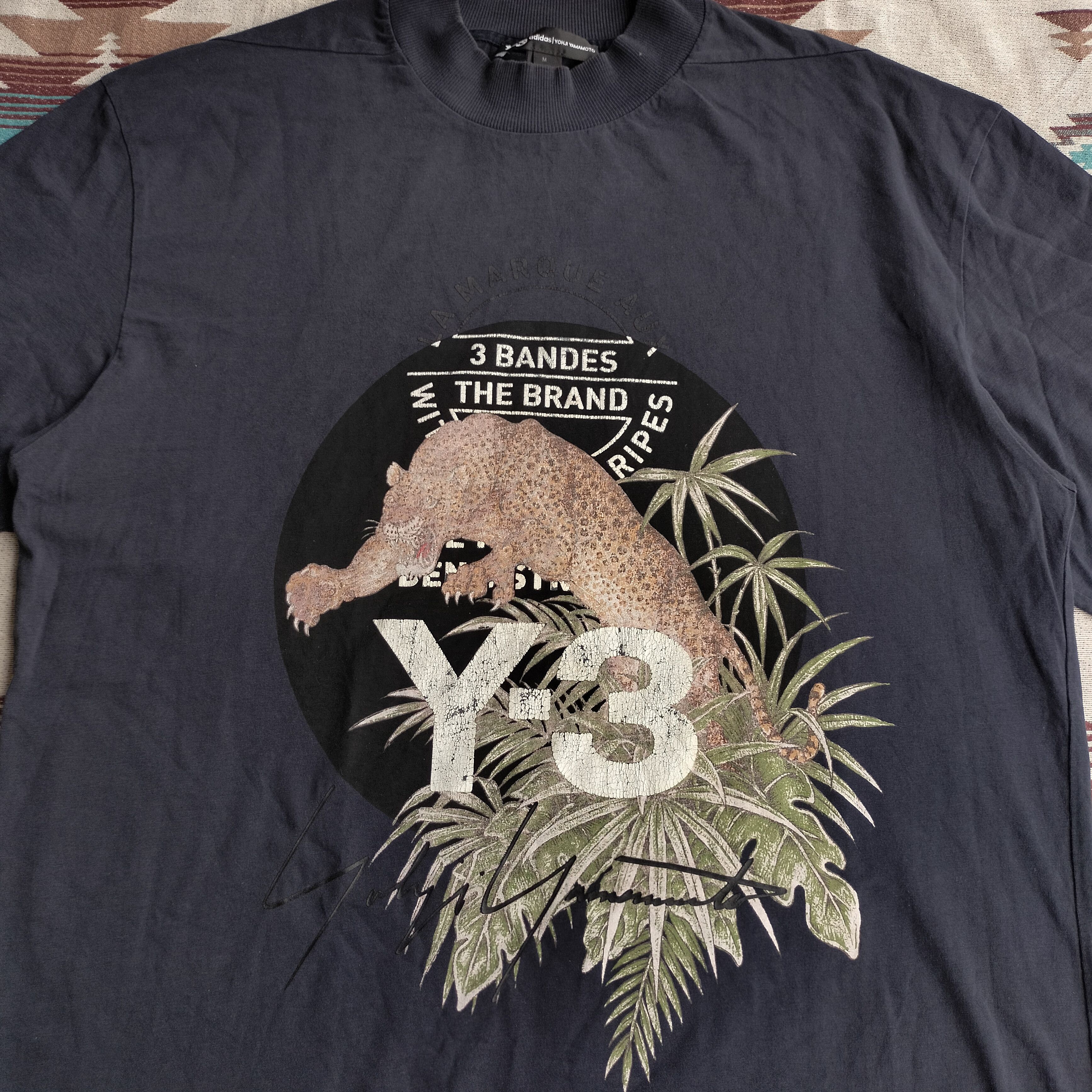 Adidas × Y-3 Adidas Y-3 yohji yamamoto leopard bamboo tee Size US M / EU 48-50 / 2 - 2 Thumbnail