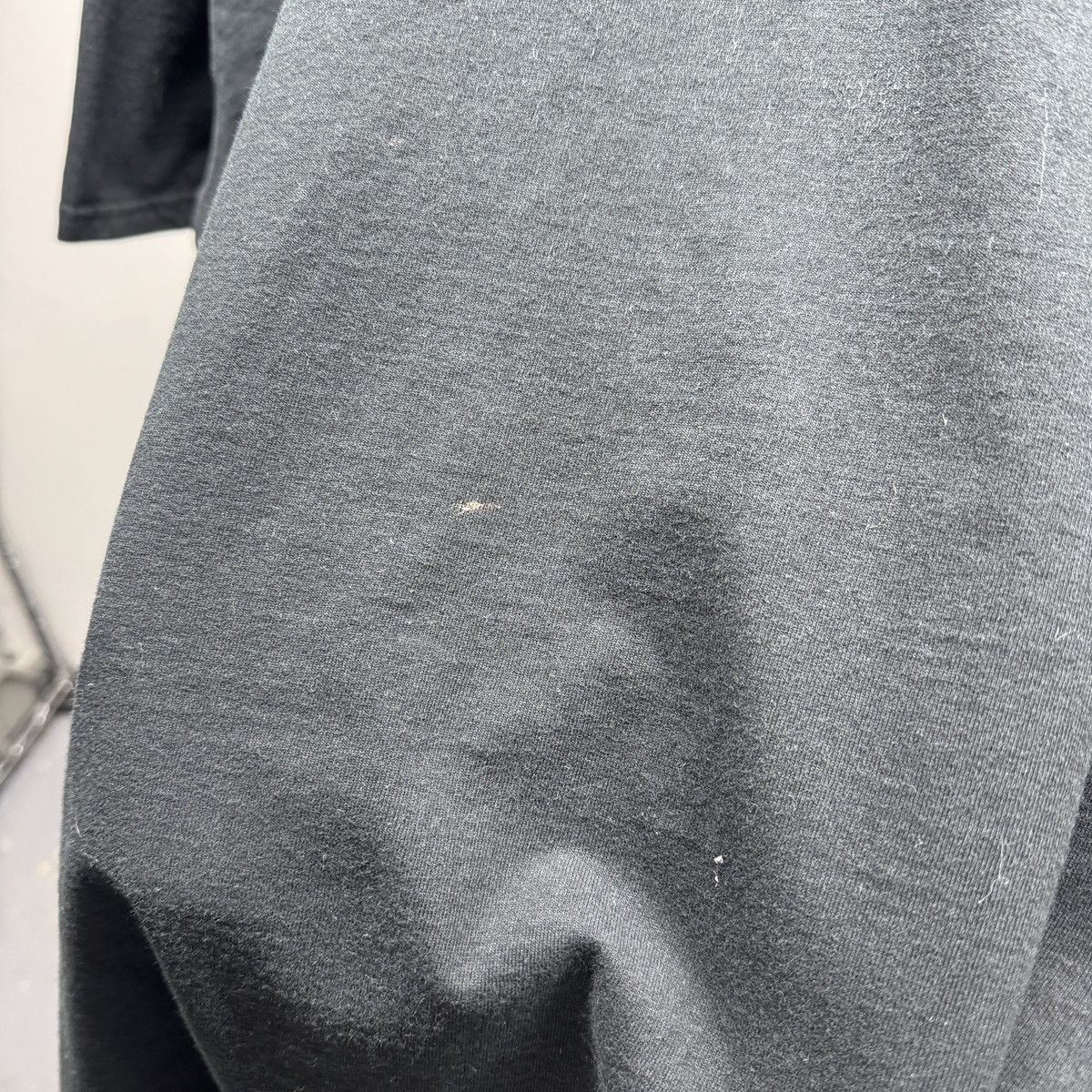 Vintage 90s Heavy Black Blank Shirt ERD Grunge Chrome Faded Thrashed Size US XXL / EU 58 / 5 - 7 Thumbnail