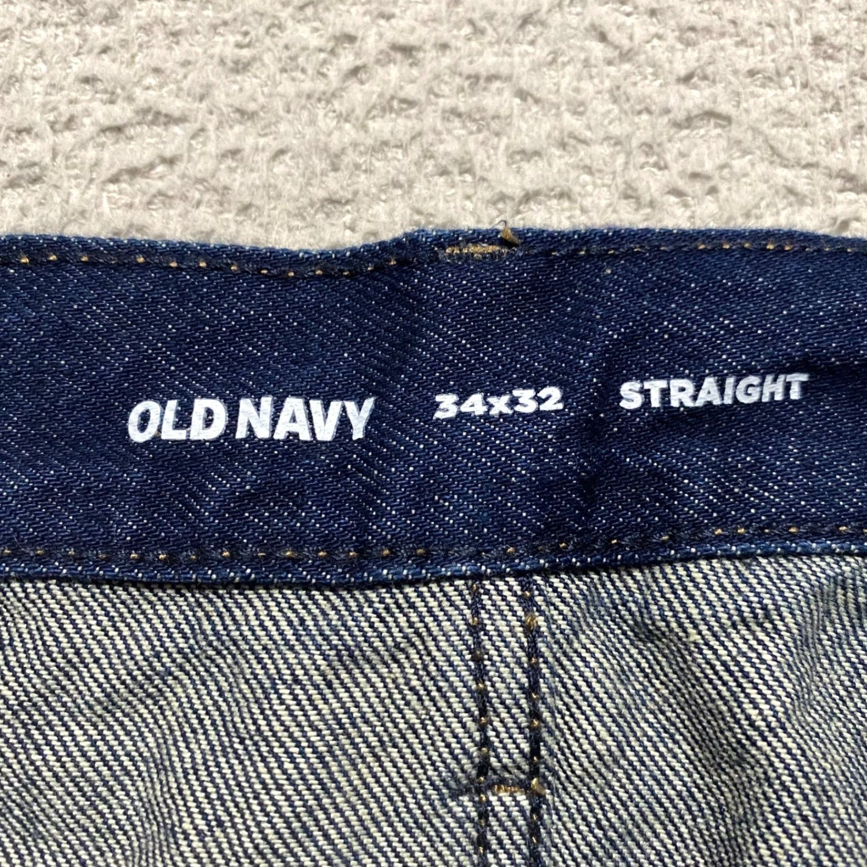 Old Navy Old Navy Jeans Blue Denim Dark Wash Mid Rise Straight Leg 34x30 5-Pocket Regular Waist Mens XS? Size US 34 / EU 50 - 3 Thumbnail