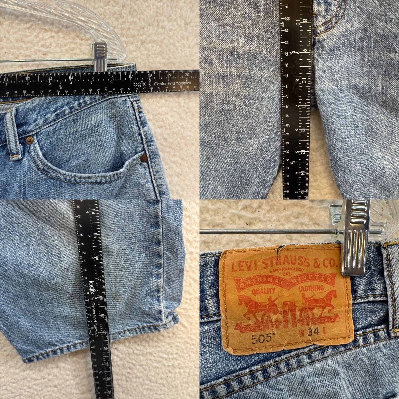 Levi's VINTAGE Levi's 505 Denim Jean Shorts Jorts Mens 34 Medium Wash Grunge Skater Size US 34 / EU 50 - 8 Thumbnail