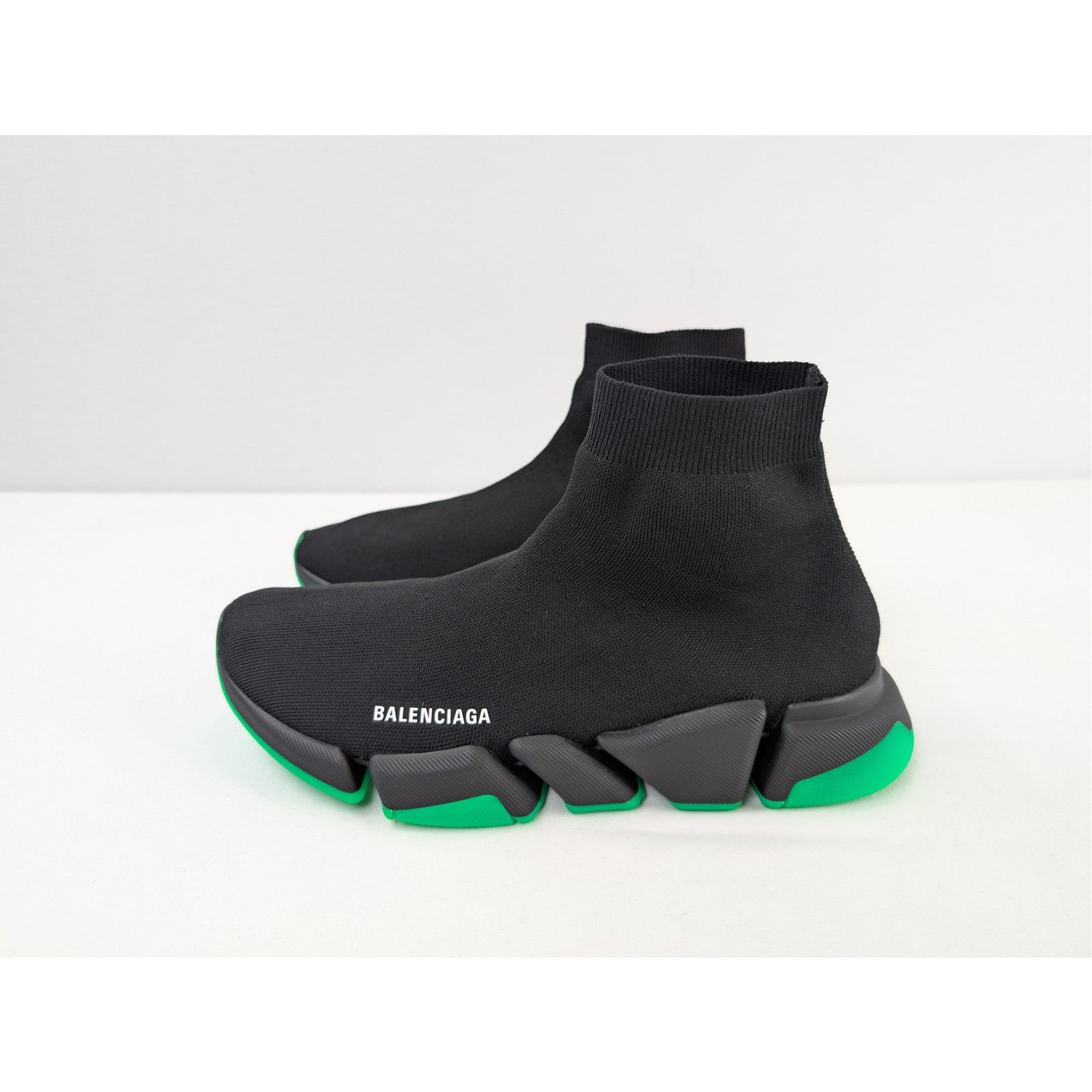 Balenciaga o1rshd1 Rec Knit/Clear Speed 2.0 Clearsole Sneakers in Black Size US 12 / EU 45 - 9 Thumbnail