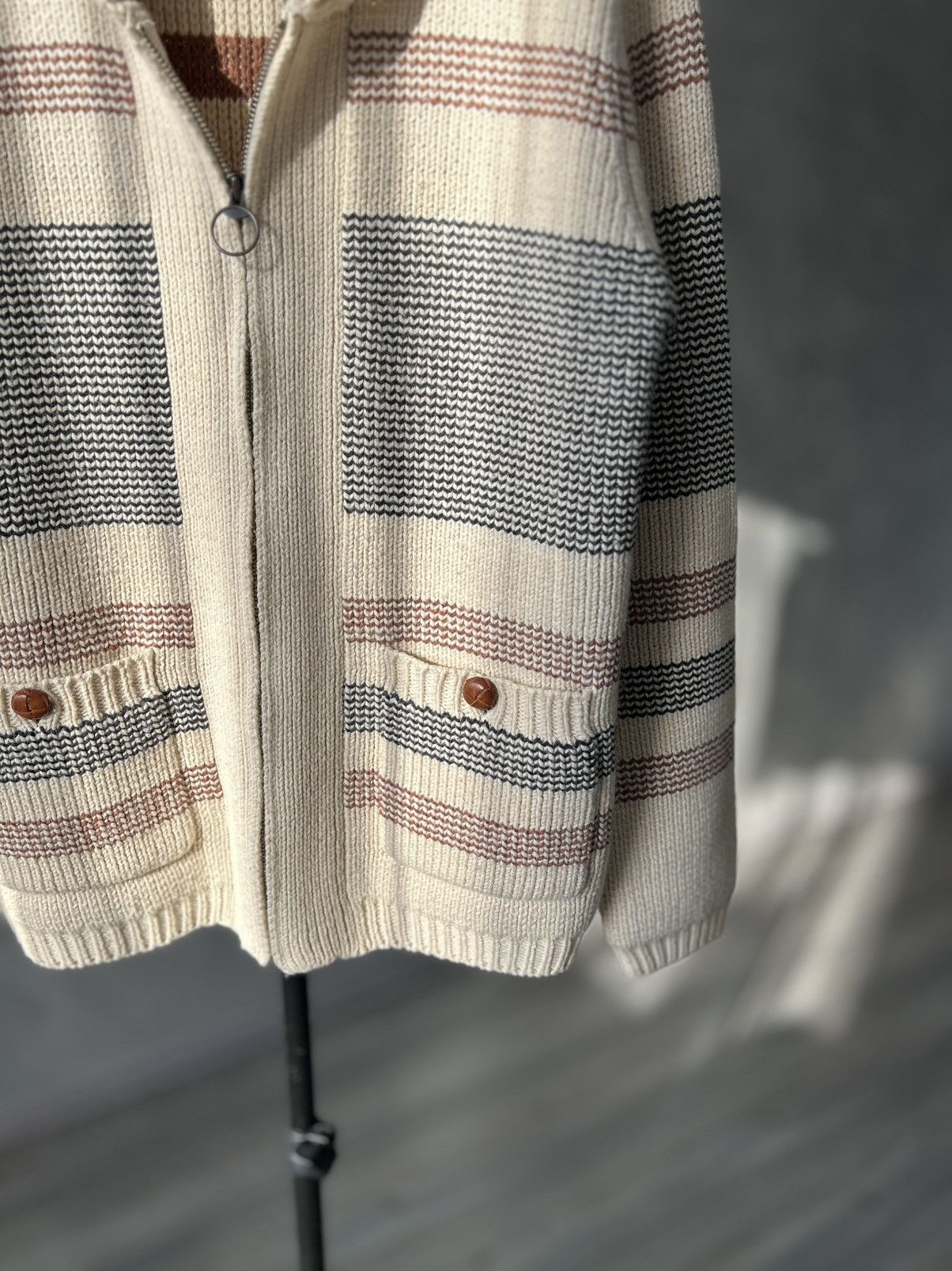 Lee Lee 101 Shawl Neck Knit Wool Cardigan M Size US M / EU 48-50 / 2 - 14 Thumbnail