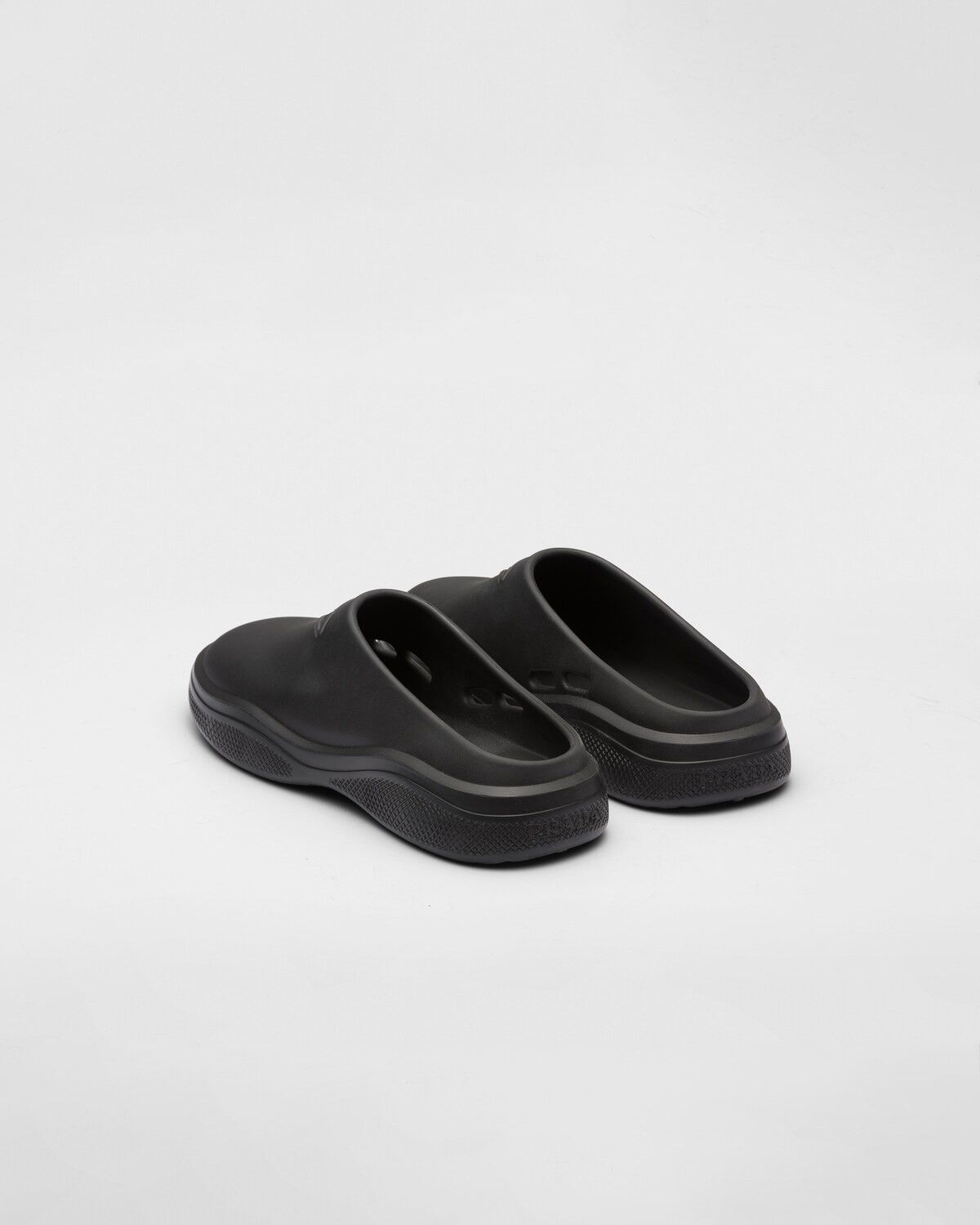 Prada o1B3y1r0226 Foam Rubber Mules in Black Size US 9 / IT 39 - 4 Thumbnail