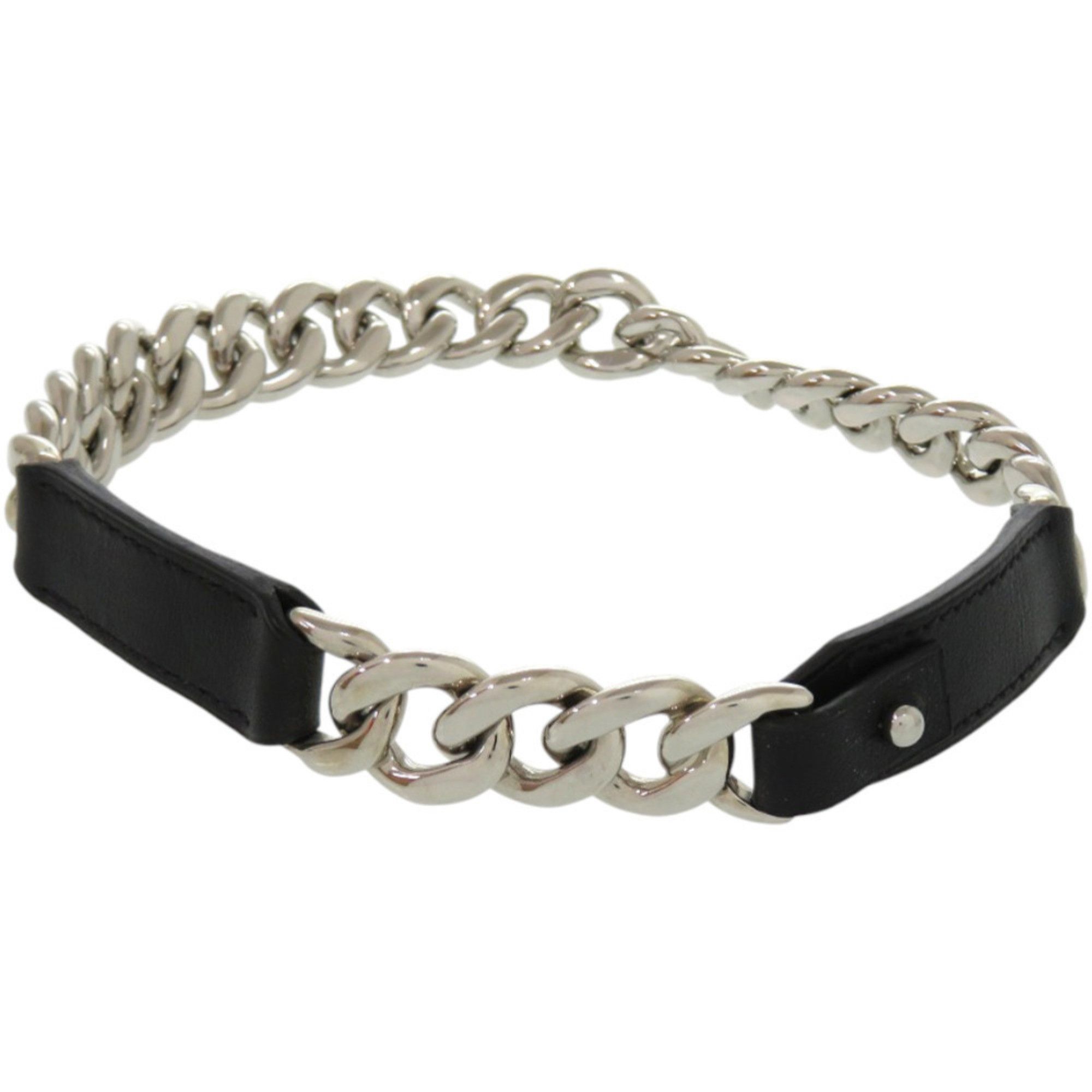 Hermes Hermes Hermès Vau Barenia Black Metal Box Chain Necklace with Q Stamp, Choker 0930 Size ONE SIZE - 1 Thumbnail