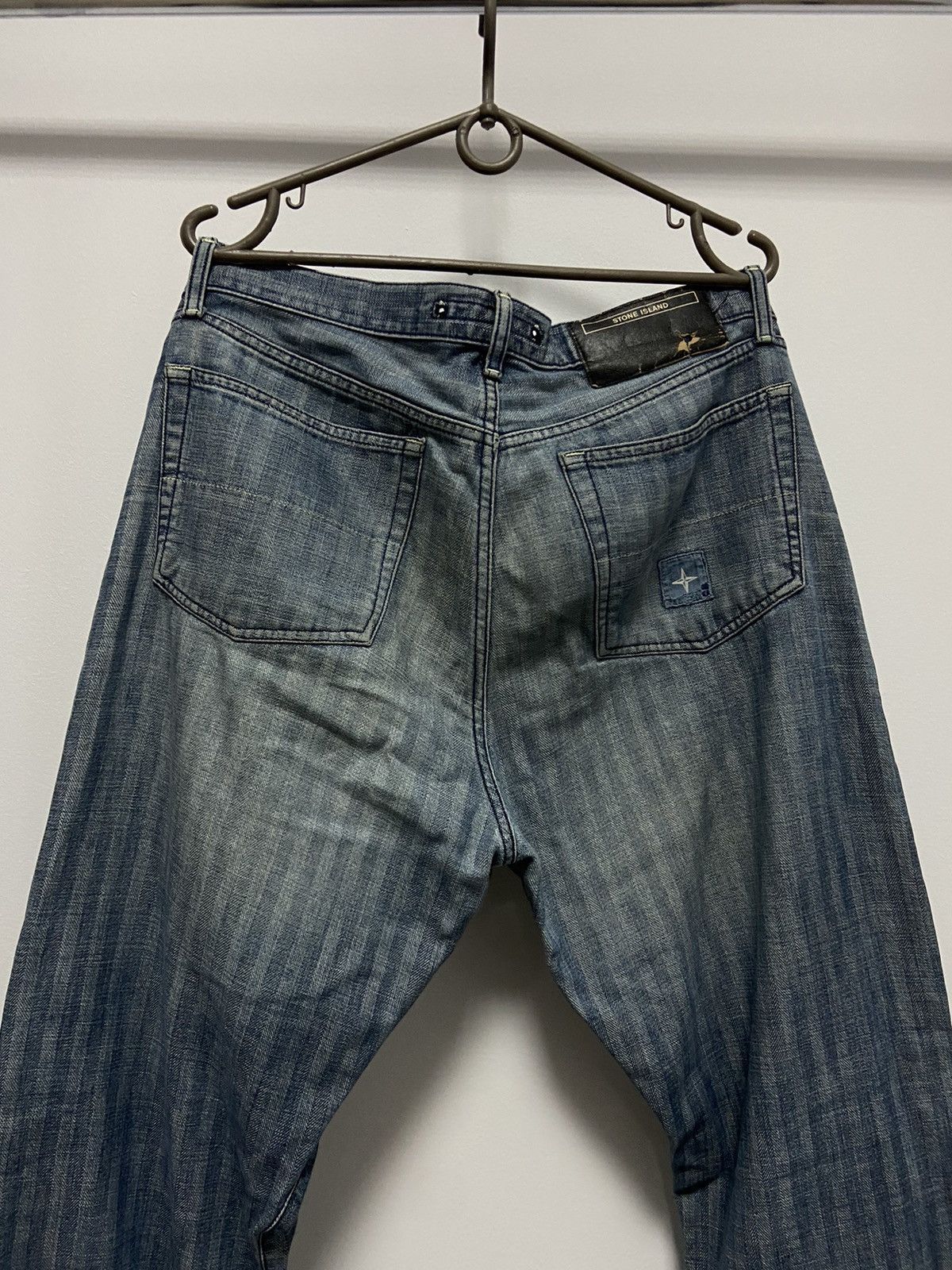 Massimo Osti × Stone Island × Vintage RARE Stone Island Denims Vintage jeans Pants stripes Size US 34 / EU 50 - 2 Thumbnail