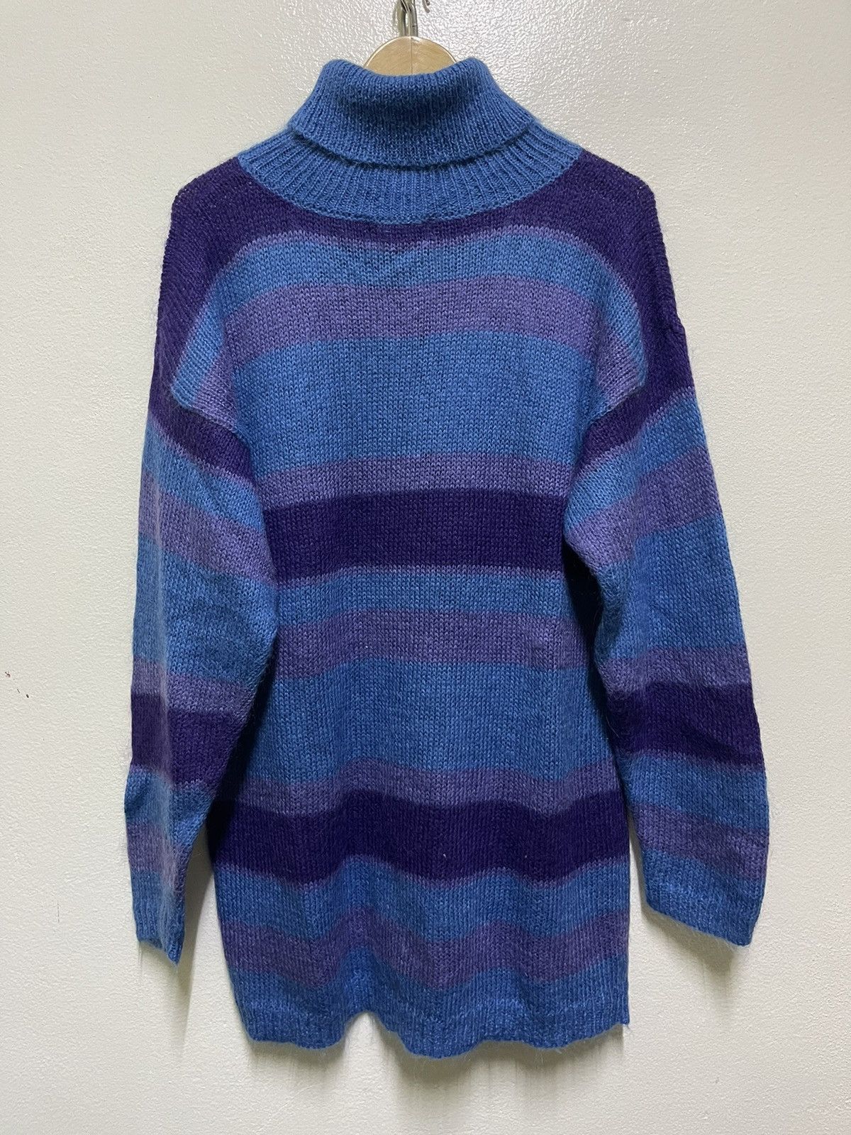 Abercrombie & Fitch × Vintage Abercrombie & Fitch Jumper Striped Mohair Size L / US 10 / IT 46 - 7 Thumbnail