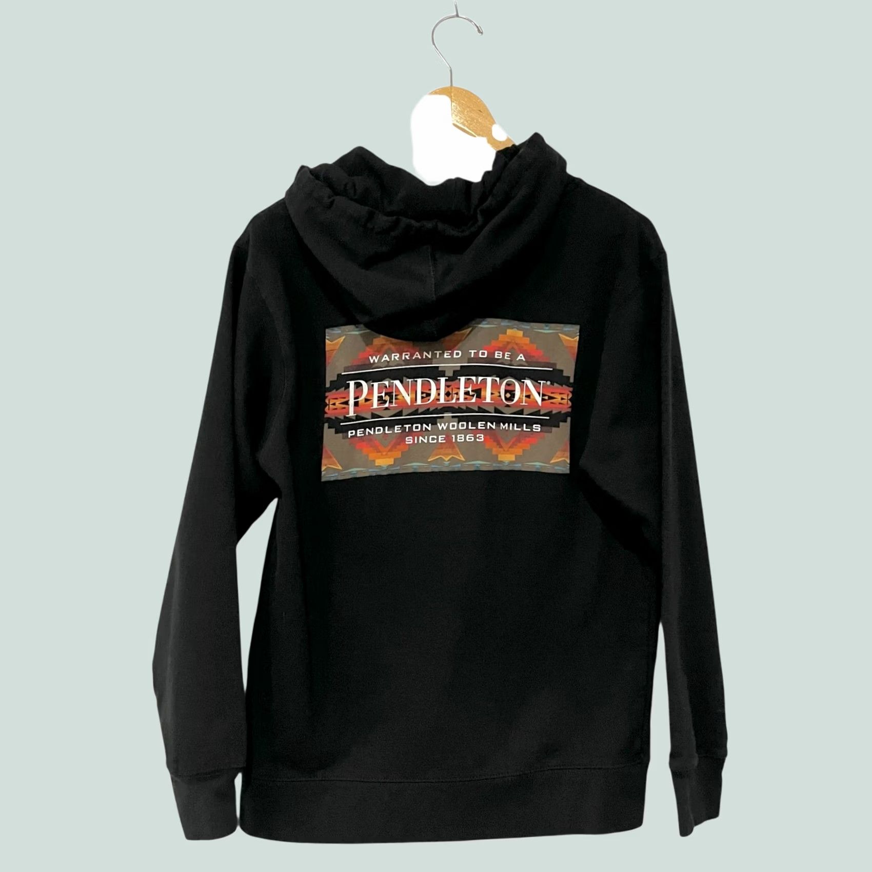 Pendleton Pendleton Hooded Sweatshirt Black Aztec Graphic Pullover Adult Sz S Hoodie Unisex Regular Long Sleeve Cotton Blend Fall Winter Spring Mens Womens Size US S / EU 44-46 / 1 - 1 Thumbnail