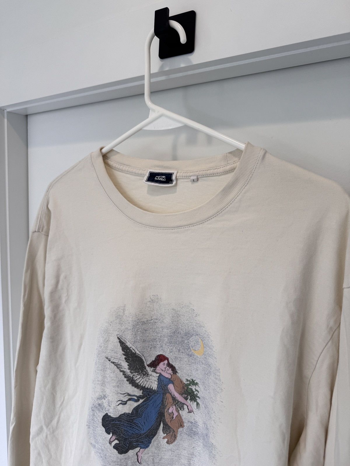 Kith Kith Mens Wisdom Long Sleeve LS Creme Off White Tee Size M Size US M / EU 48-50 / 2 - 5 Thumbnail