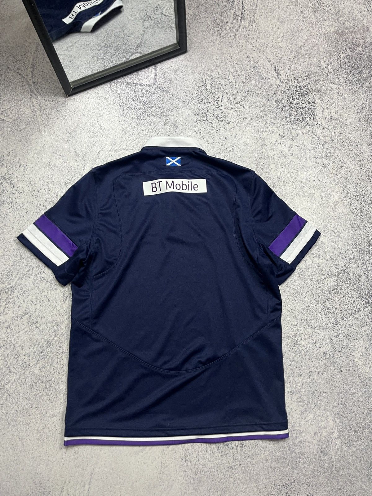 Vintage Macron Scotland Rugby Jersey Tee Rare Y2k Drill Hype Size US L / EU 52-54 / 3 - 8 Thumbnail